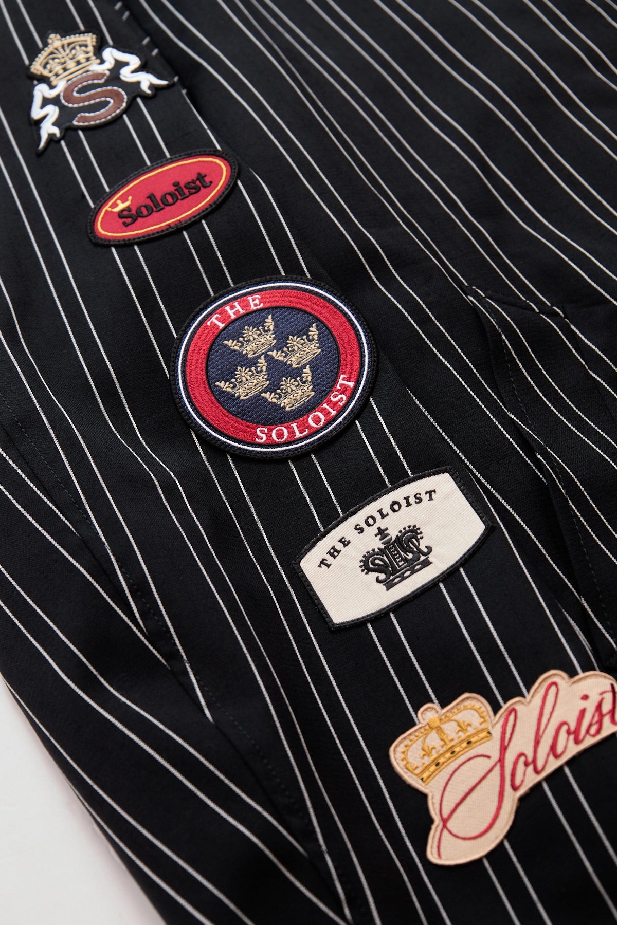 Thesoloist Zip Up Brit Jacket (Crown Emblems) Black