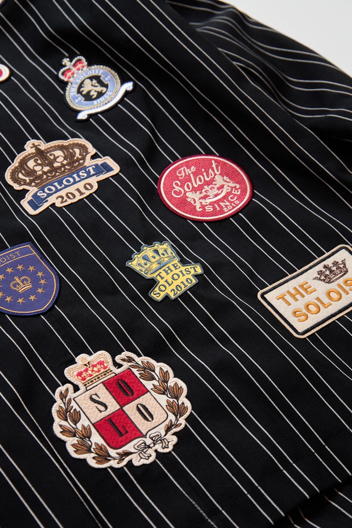 Thesoloist Zip Up Brit Jacket (Crown Emblems) Black