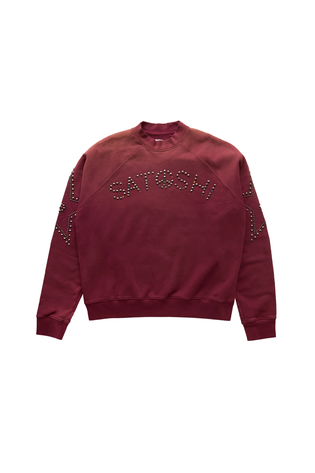 Satoshi Nakamoto Star Studded Crewneck Red