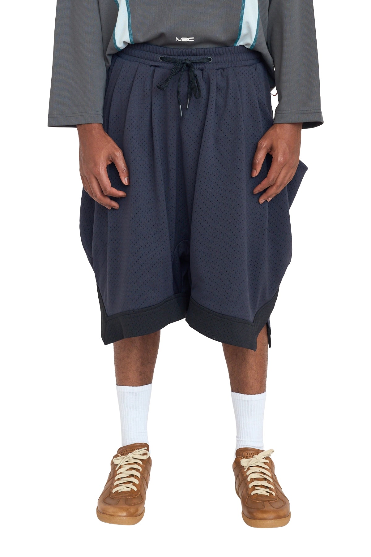 Namesake Chand Drape Basketball Shorts Depth Blue Blue