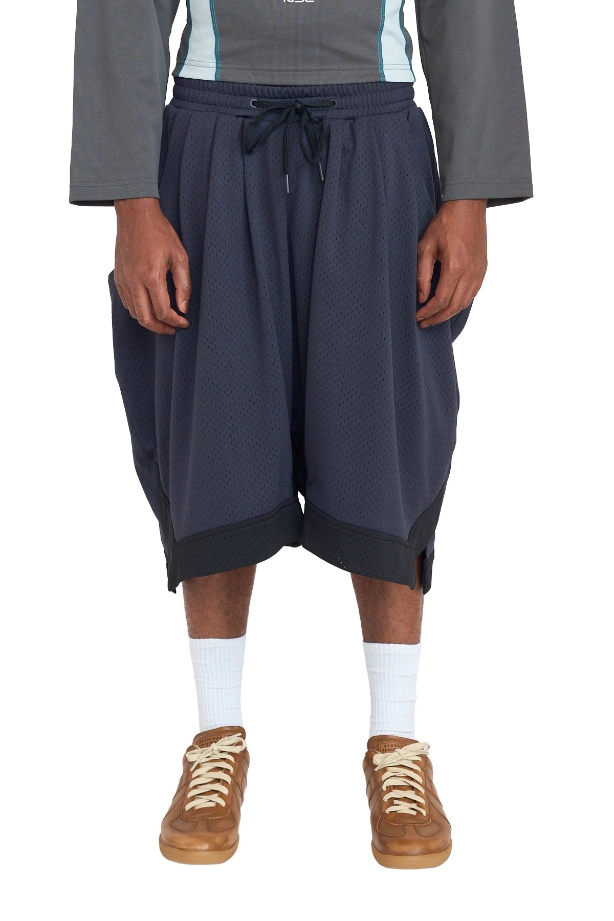 Namesake Chand Drape Basketball Shorts Depth Blue Blue