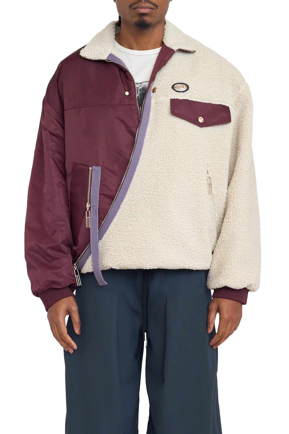 Namesake North Twist Fleece Cabernet Red