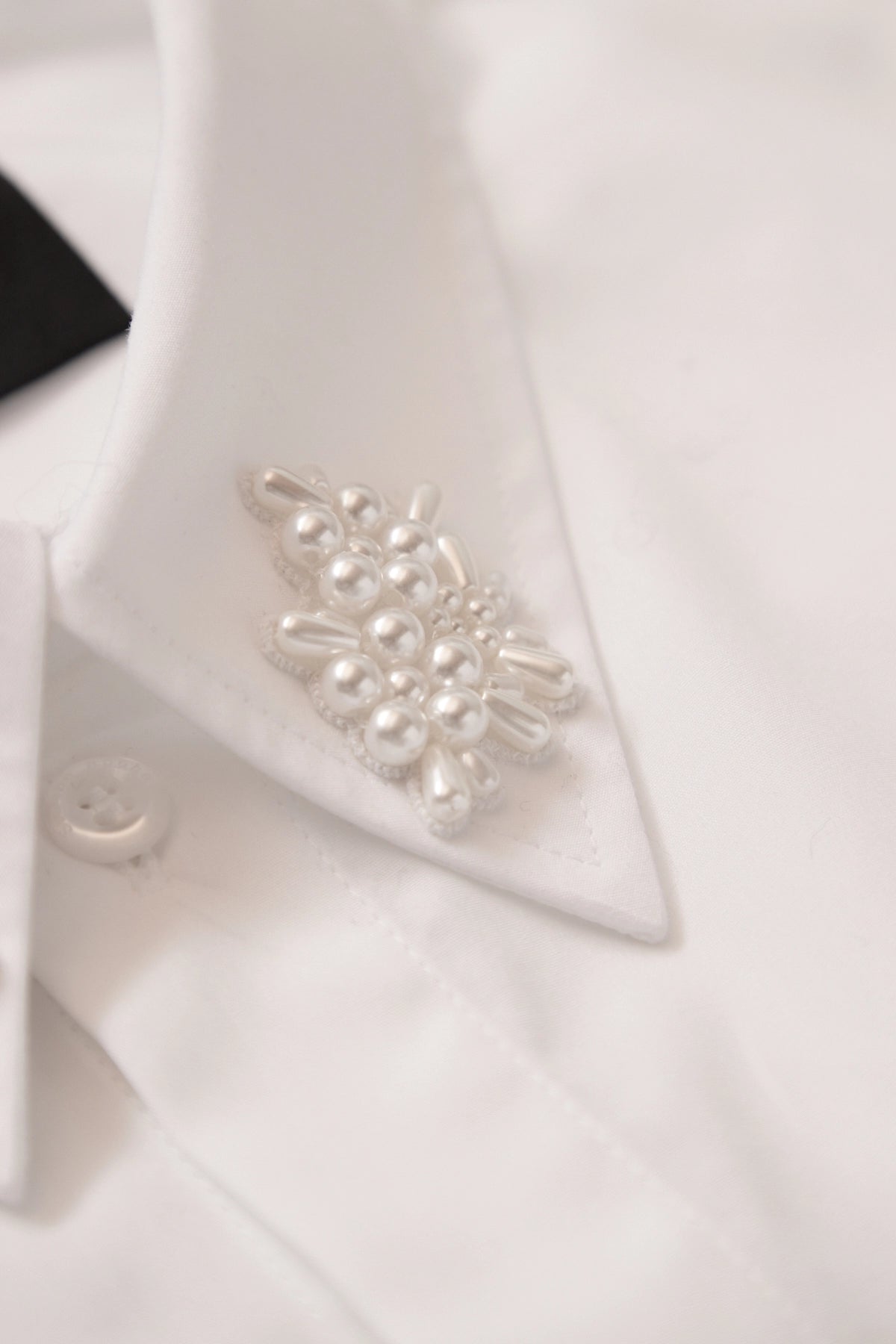 Simone Rocha Classic Shirt W/ Emb White