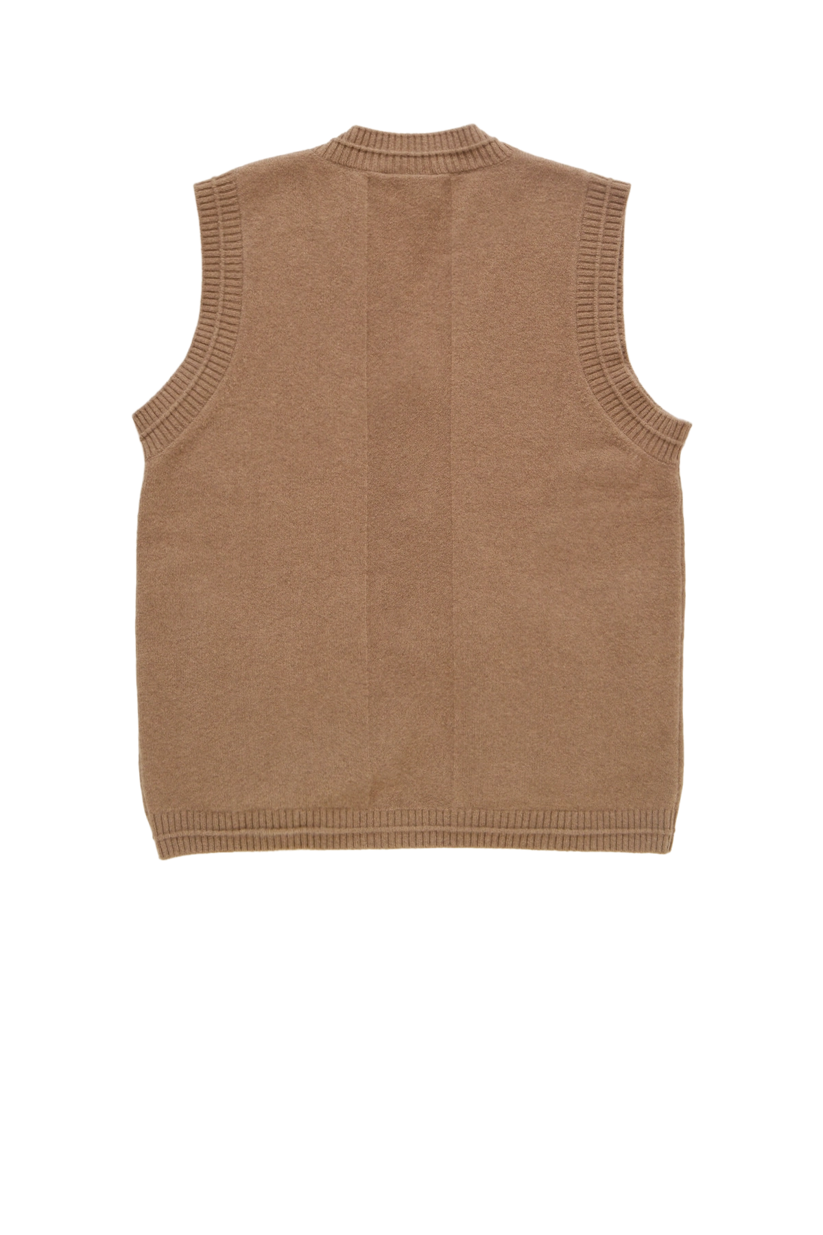Simone Rocha Knit Vest W/ Pearl Buttons Camel