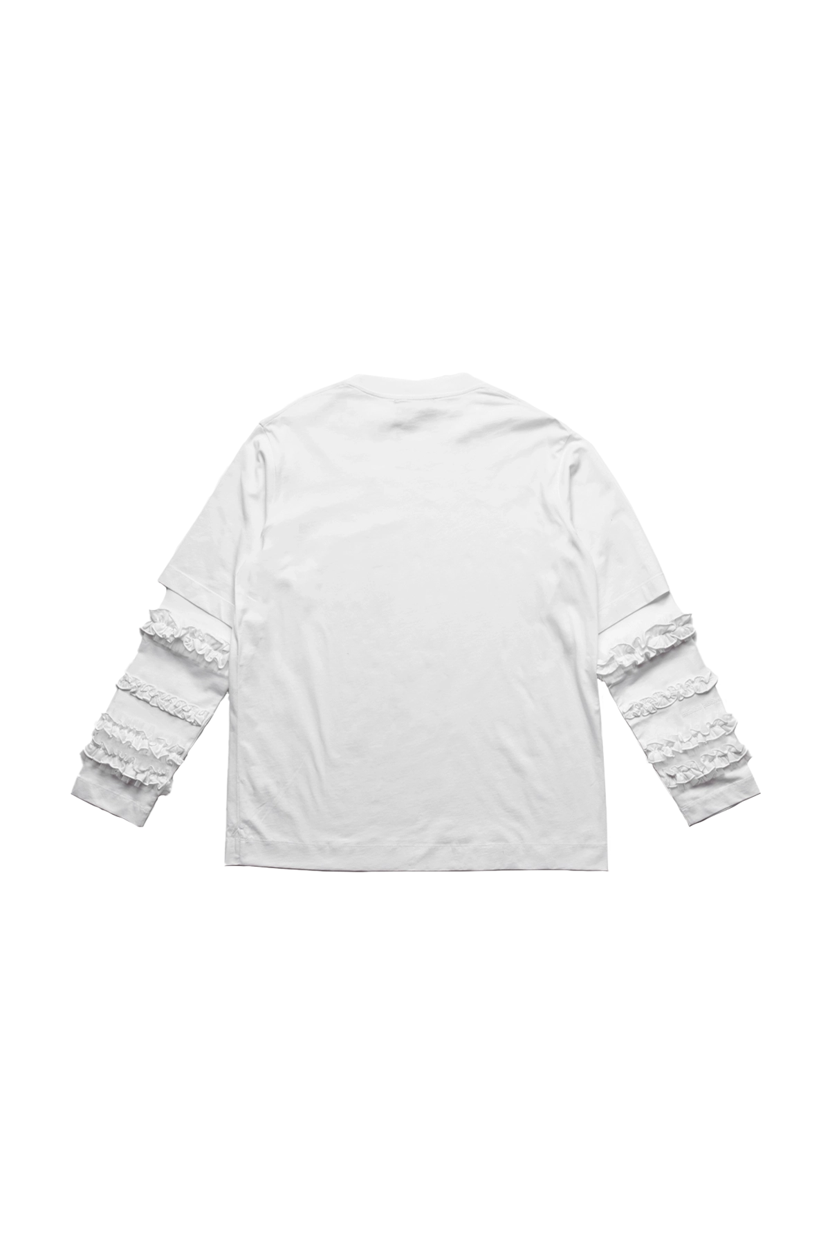 Simone Rocha Layered Ruffle Frill Long Sleeve T-Shirt White – ESSXNYC Simone Rocha Layered Ruffle Frill Long Sleeve T-Shirt White – ESSXNYC