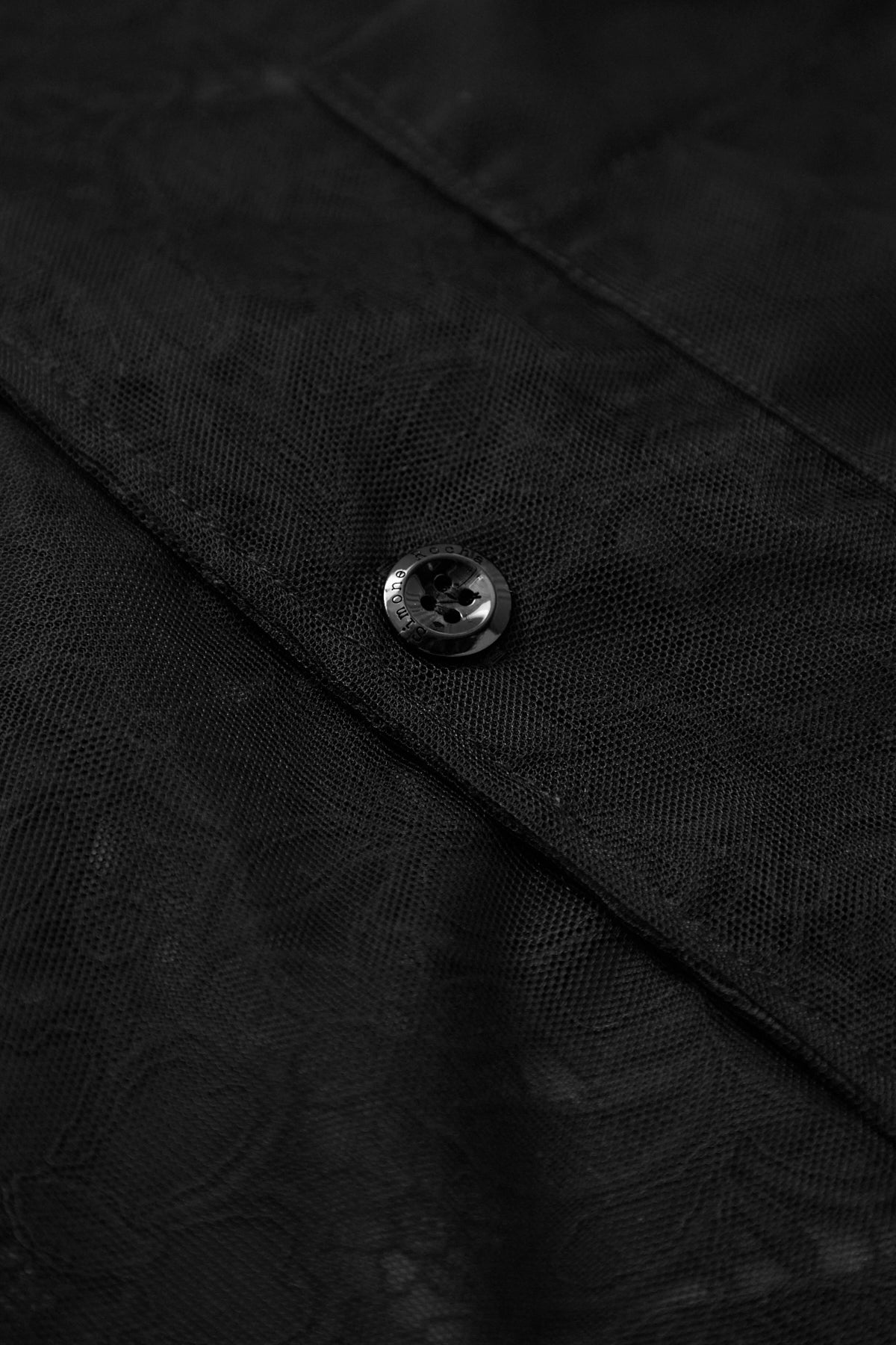 Simone Rocha Trapped Lace Patchwork Boxy Shirt Black