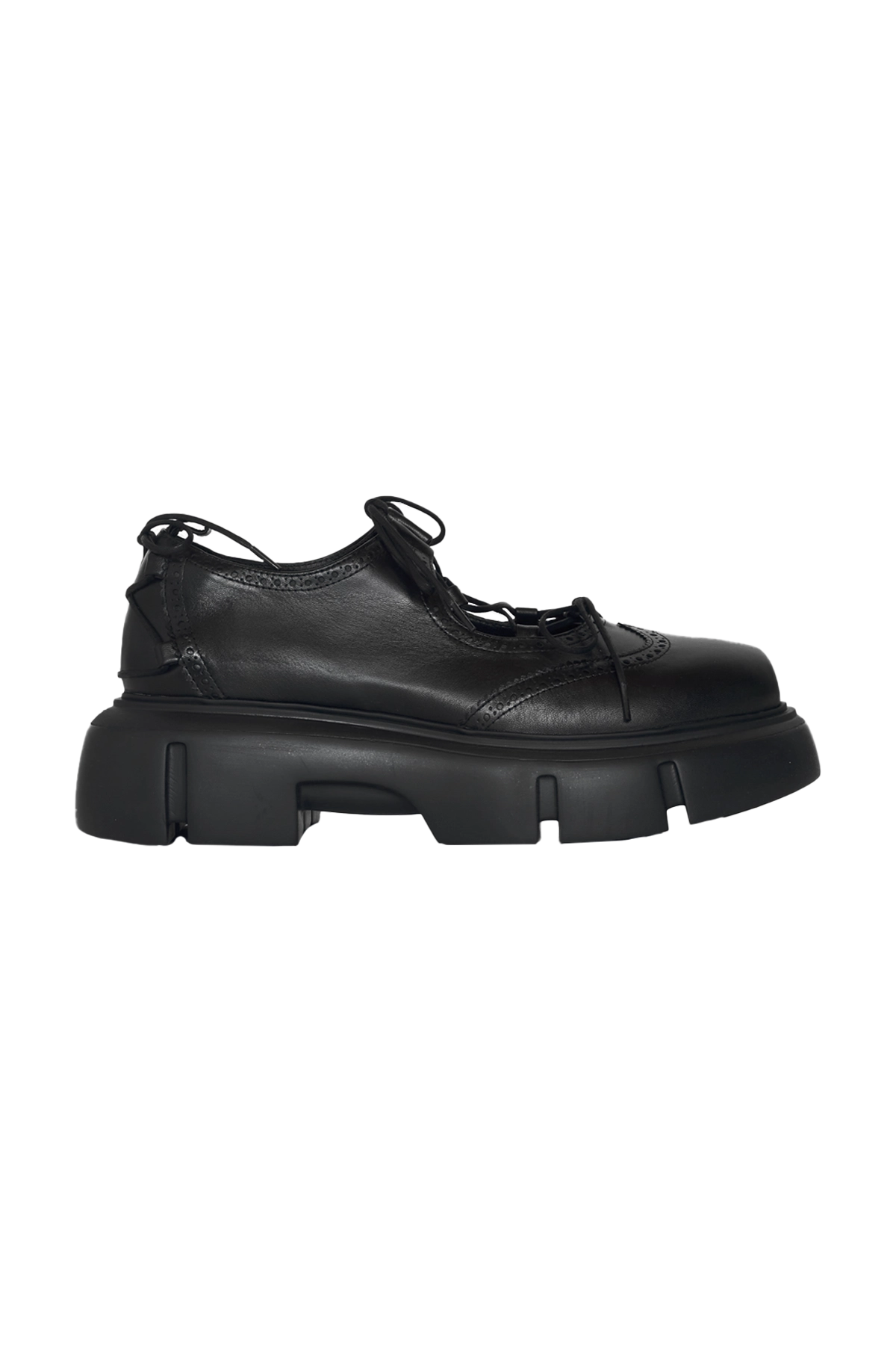 Simone Rocha Platform Ghillie Brogue Black