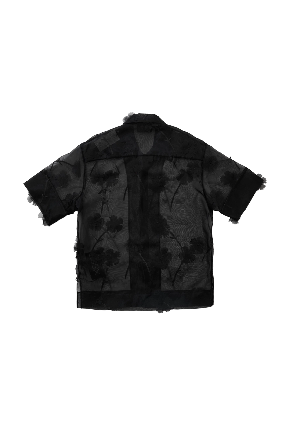 Simone Rocha Sheer Boxy Shirt Black 1