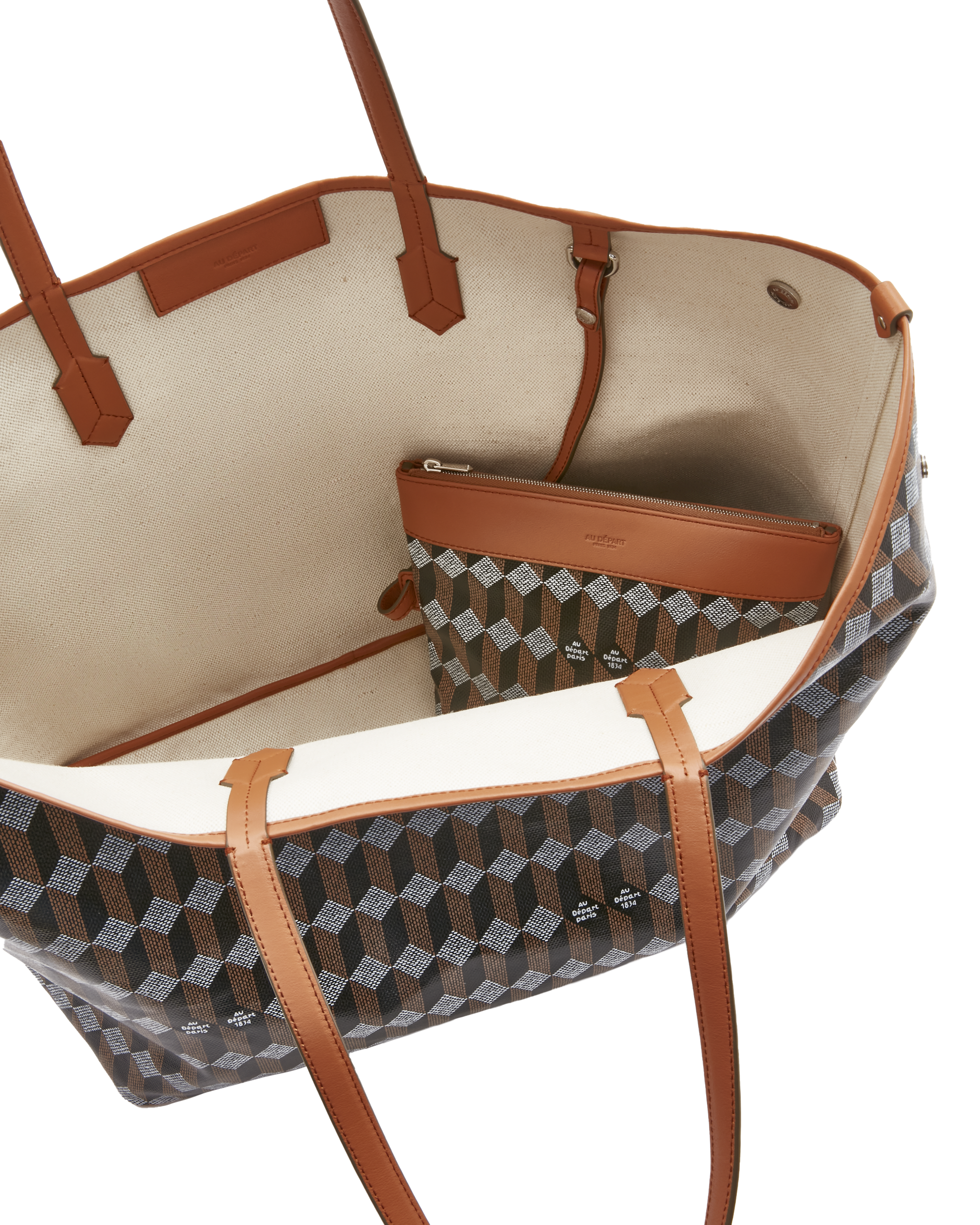 Au Depart Tote No.55 Cognac/Noir