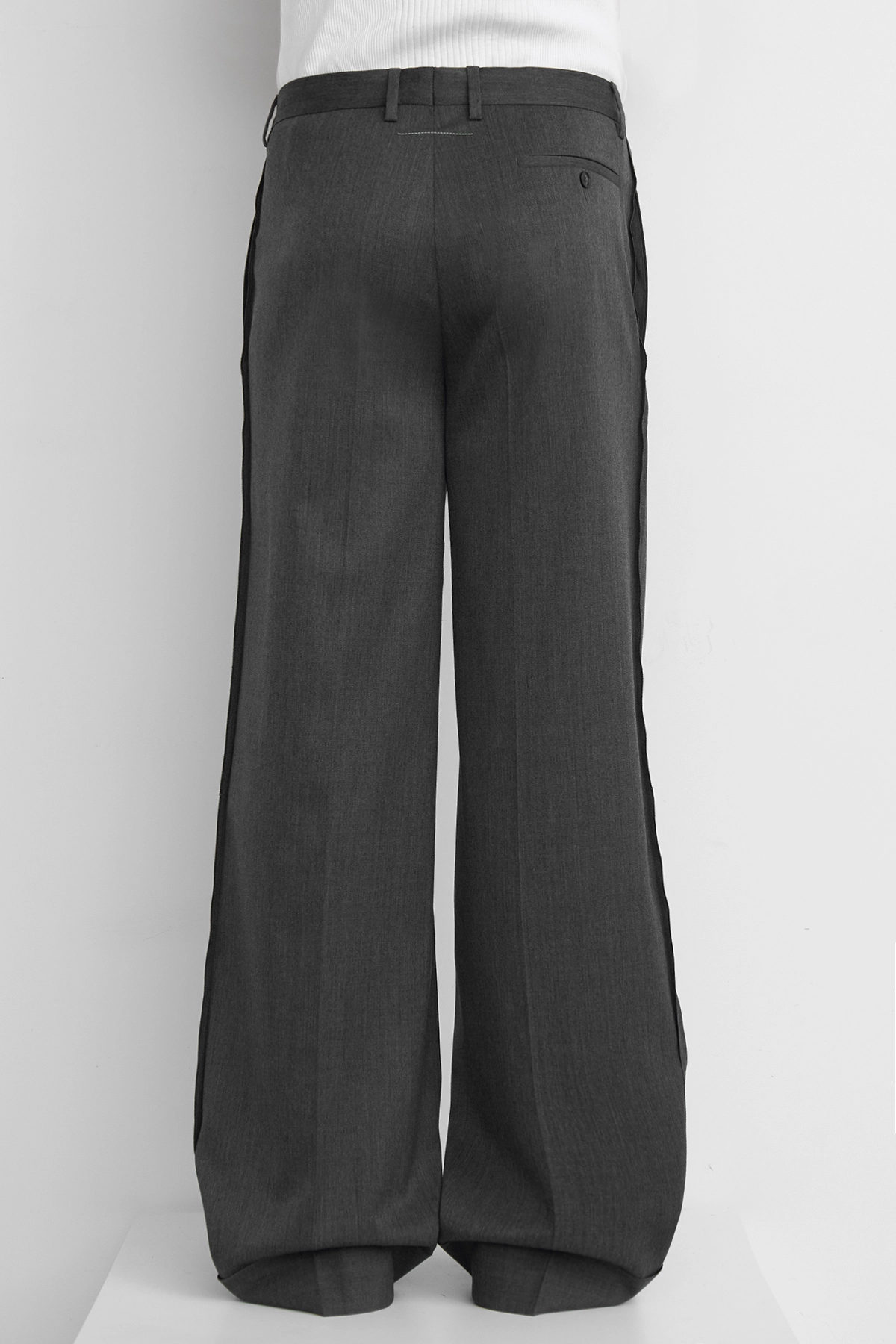 MM6 Tailored Wool Pants Dark Grey Melange