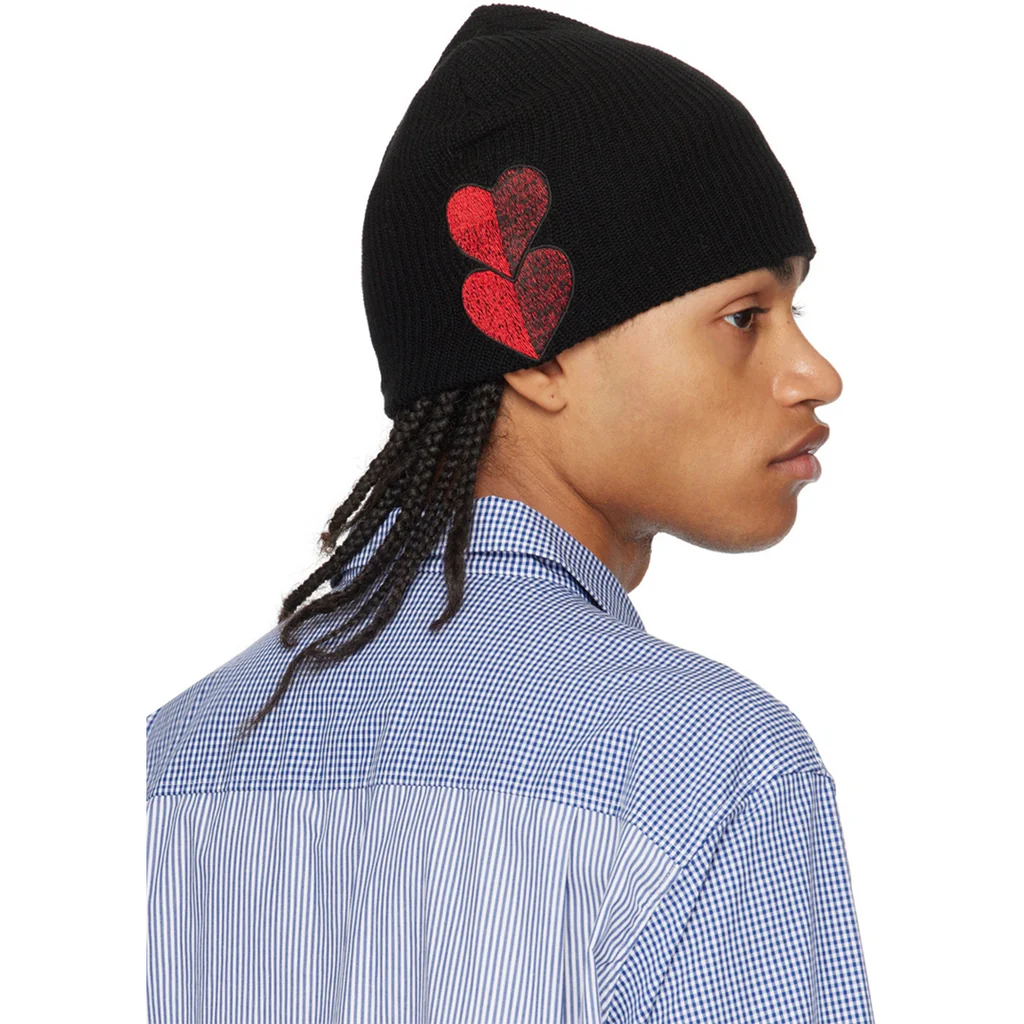 Undercover Heart Beanie Black