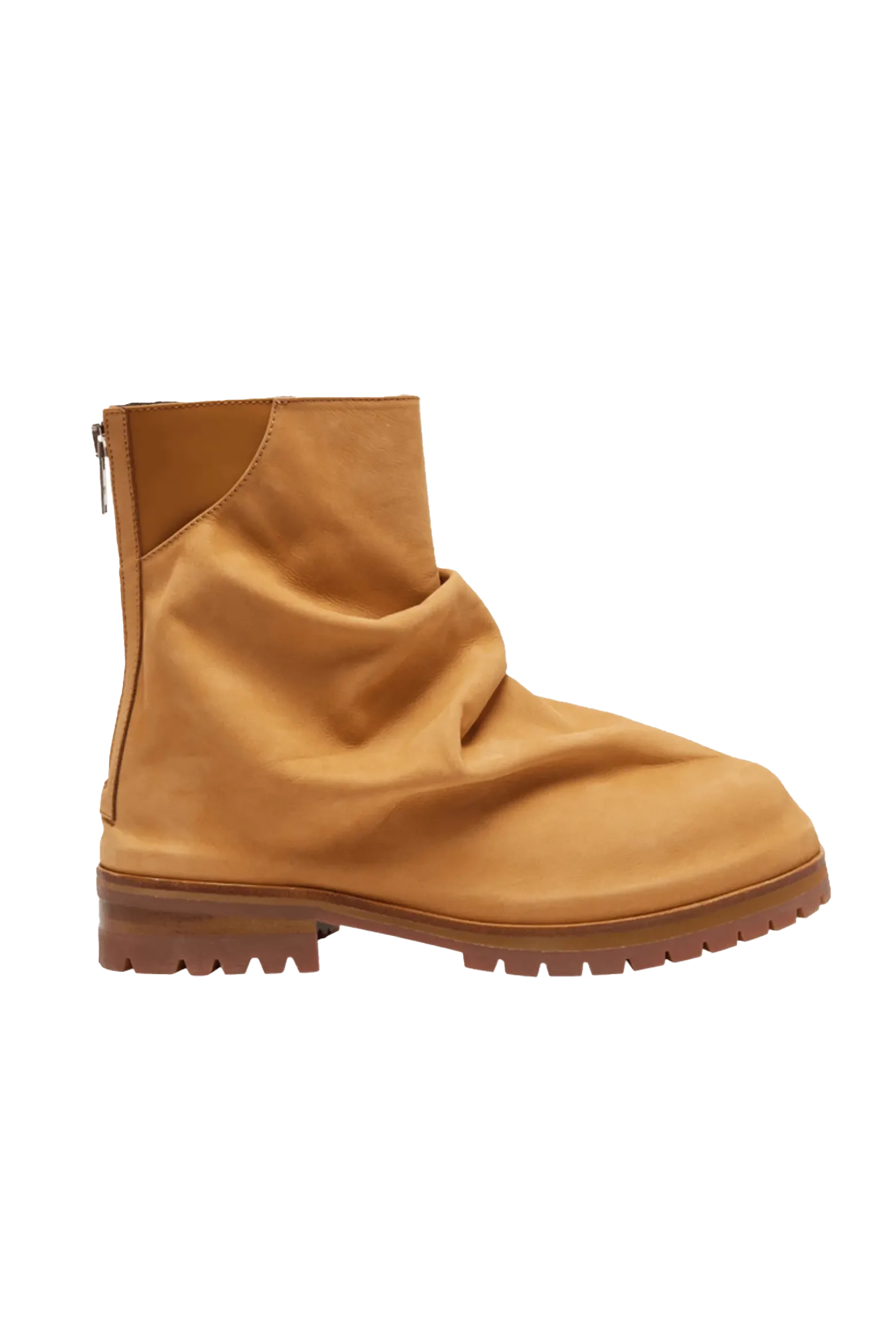 424 Suede Marathon Zipped Boots In Camel