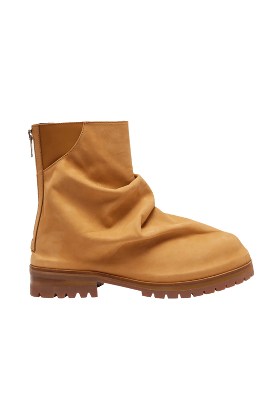 424 Suede Marathon Zipped Boots In Camel