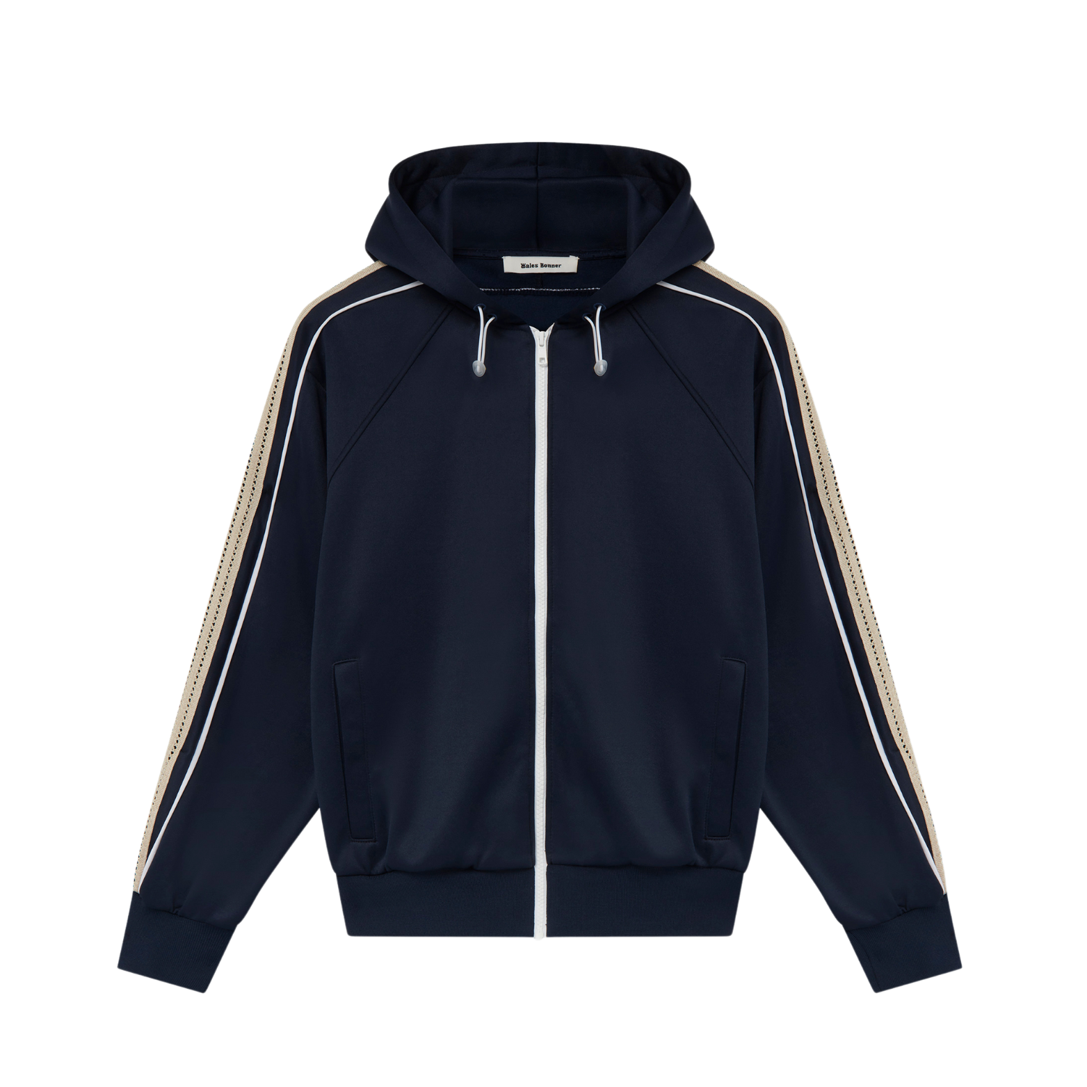 Wales Bonner Mantra Zip-Up Hoodie Navy 8058