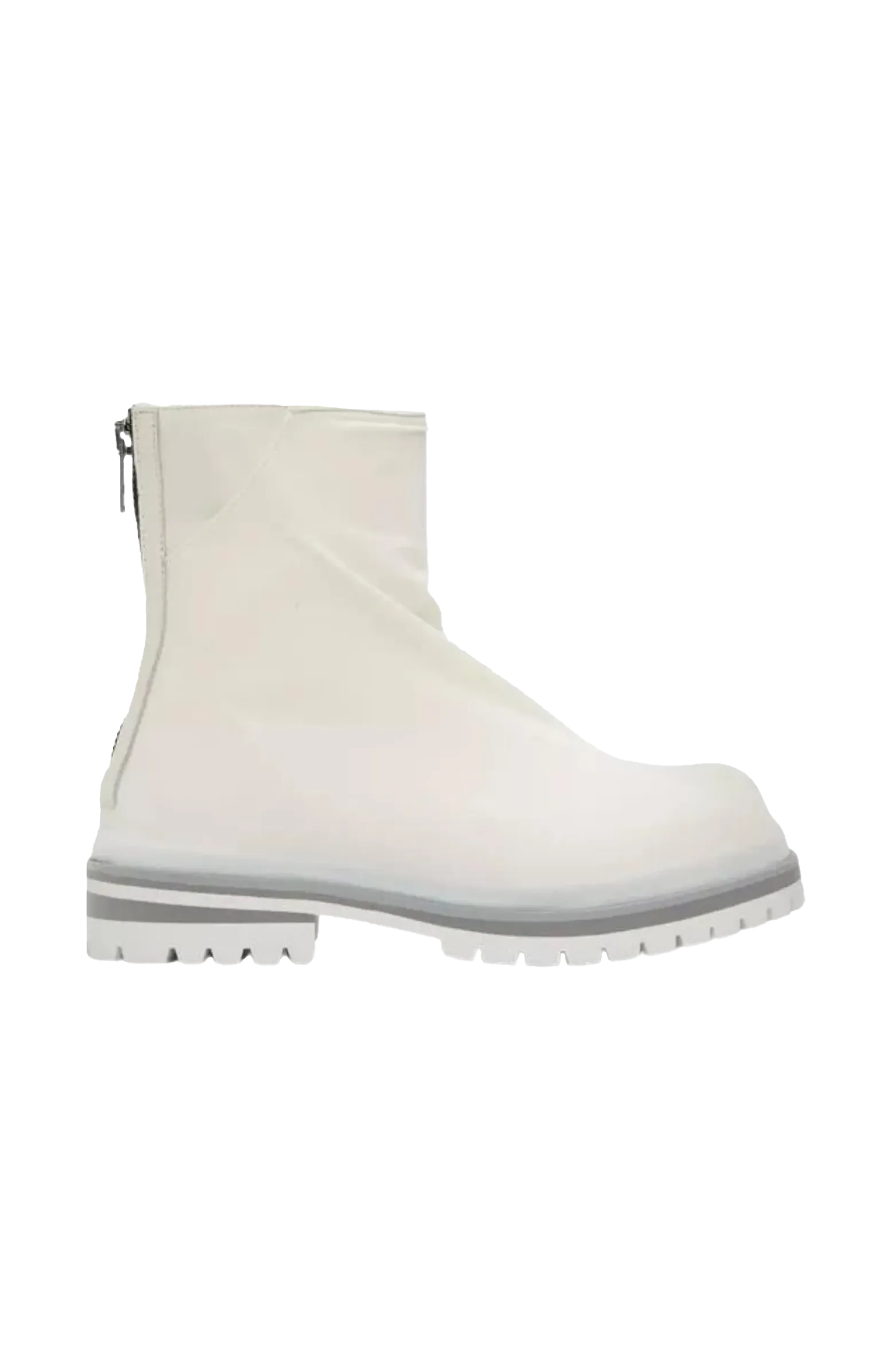 424 Marathon Zipped Boots In White- Mens