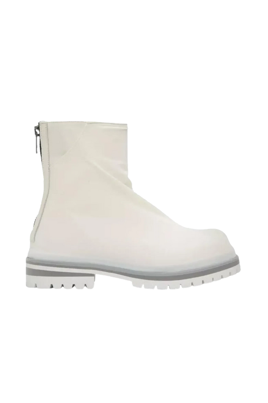 424 Marathon Zipped Boots In White- Mens