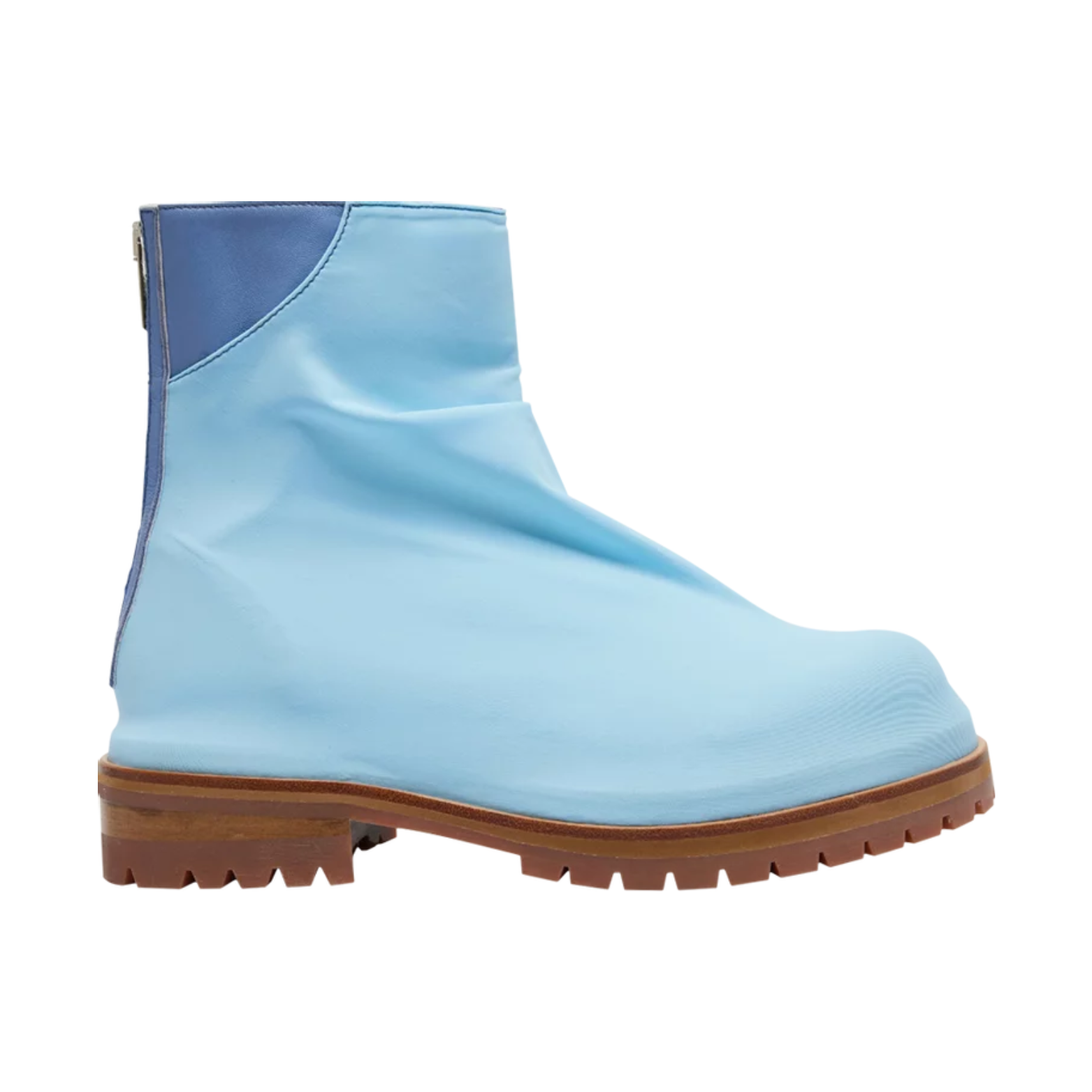 424 MARATHON ZIPPED BOOTS IN LIGHT BLUE