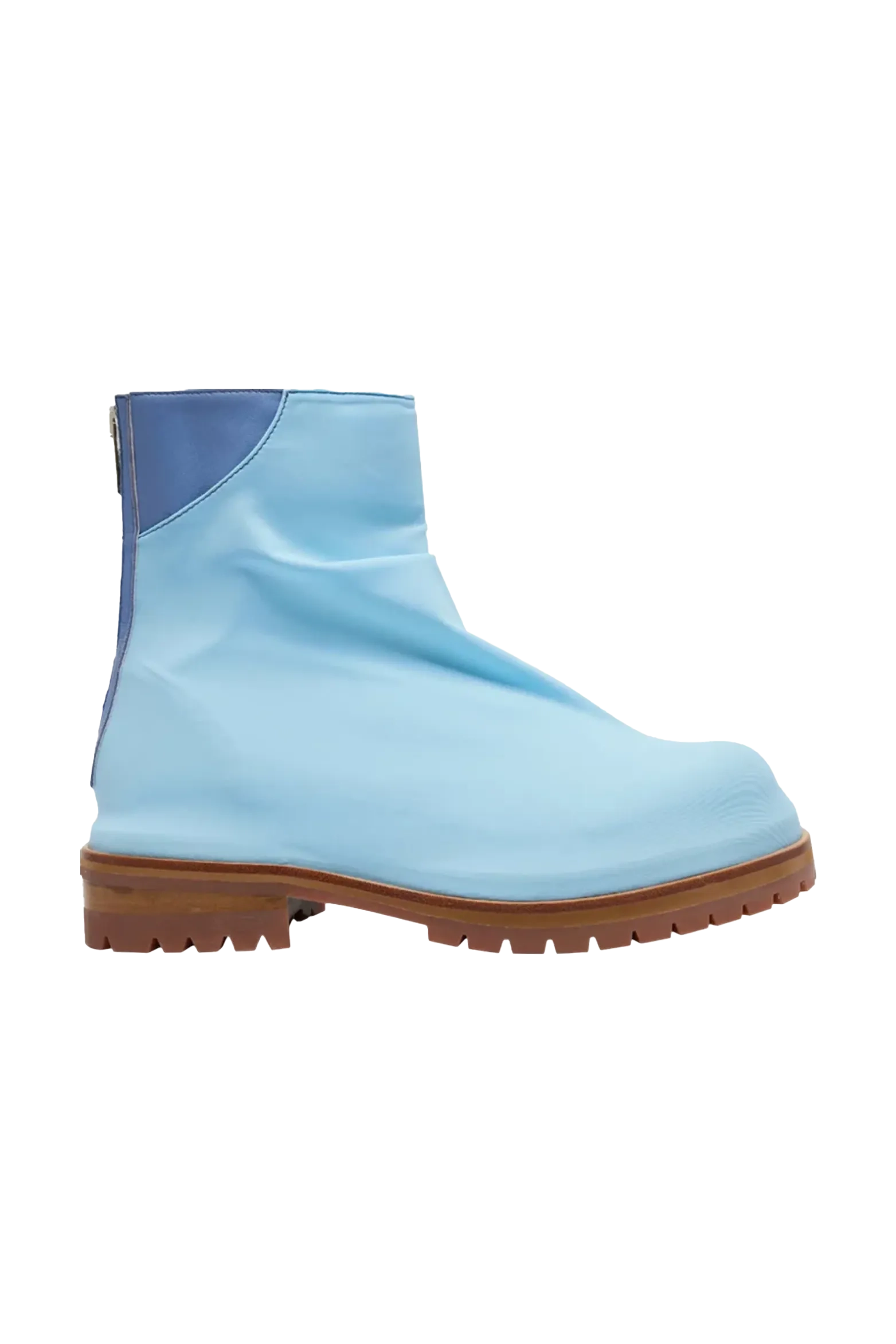 424 Marathon Zipped Boots In Light Blue