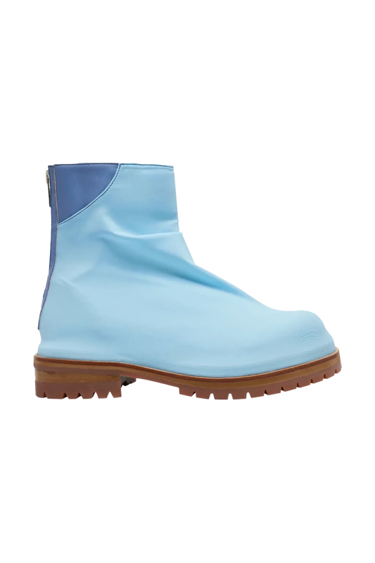 424 Marathon Zipped Boots In Light Blue