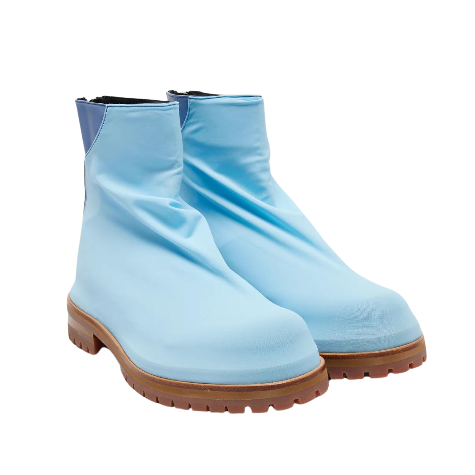 424 MARATHON ZIPPED BOOTS IN LIGHT BLUE