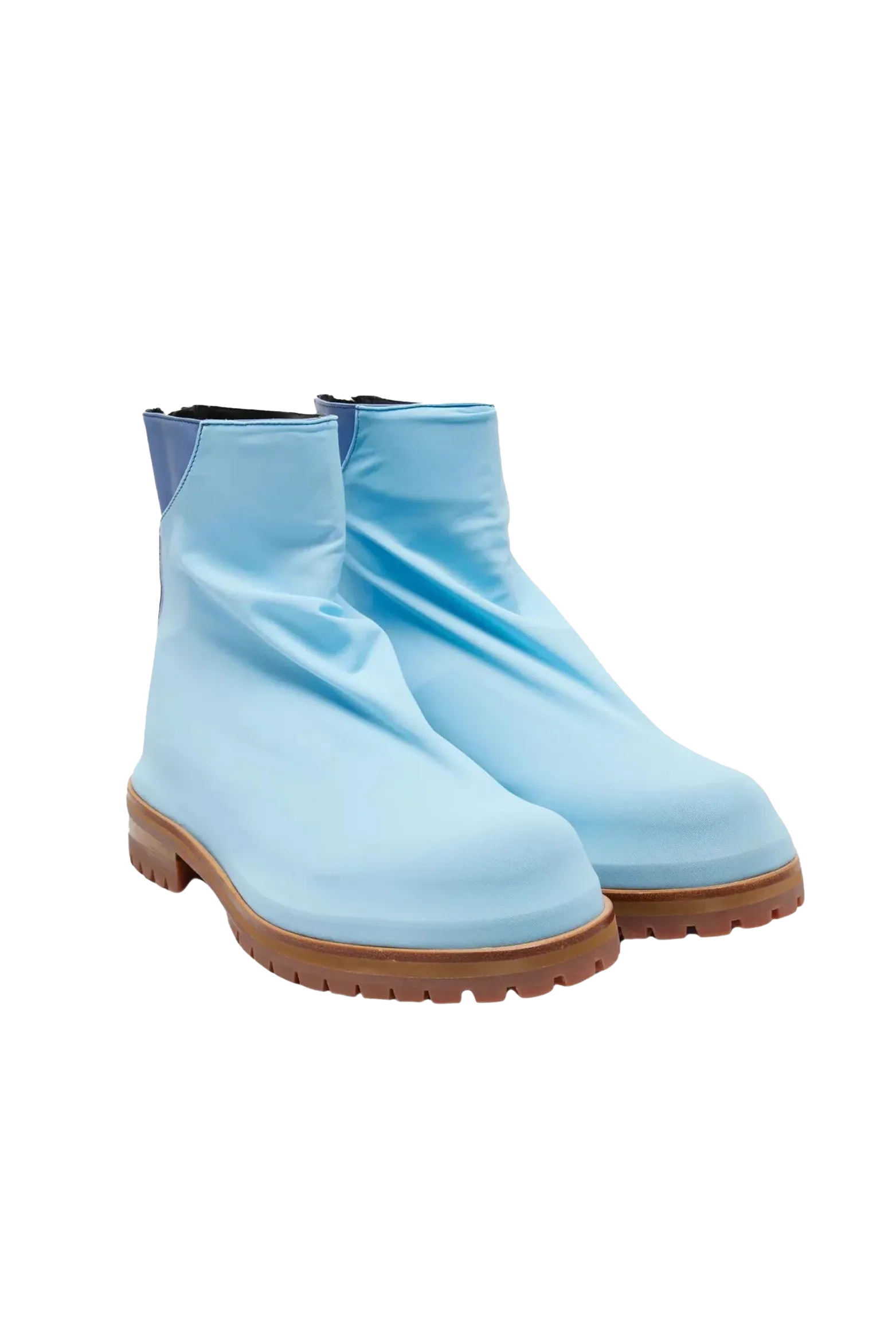 424 Marathon Zipped Boots In Light Blue