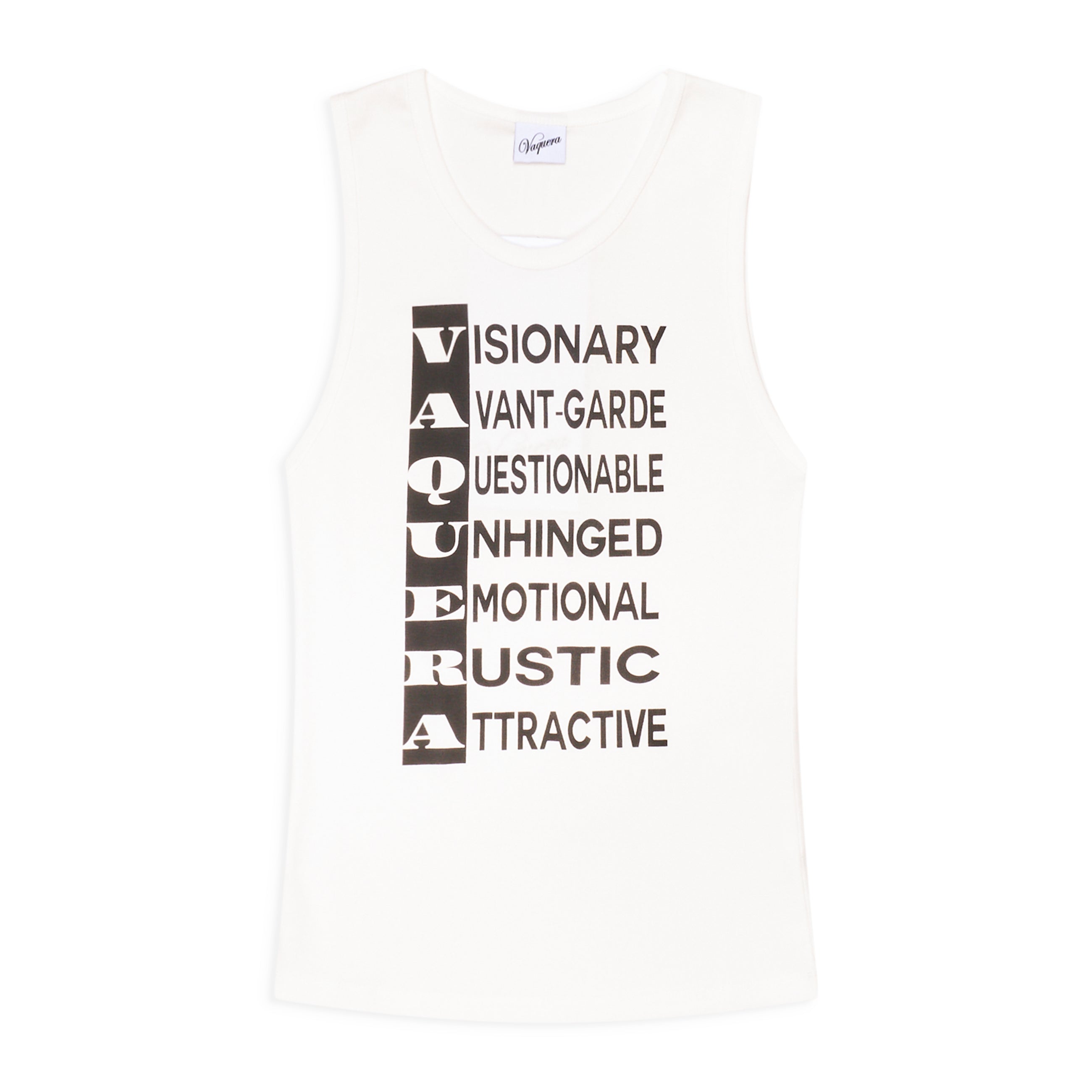 Vaquera Anagram Tank Top White