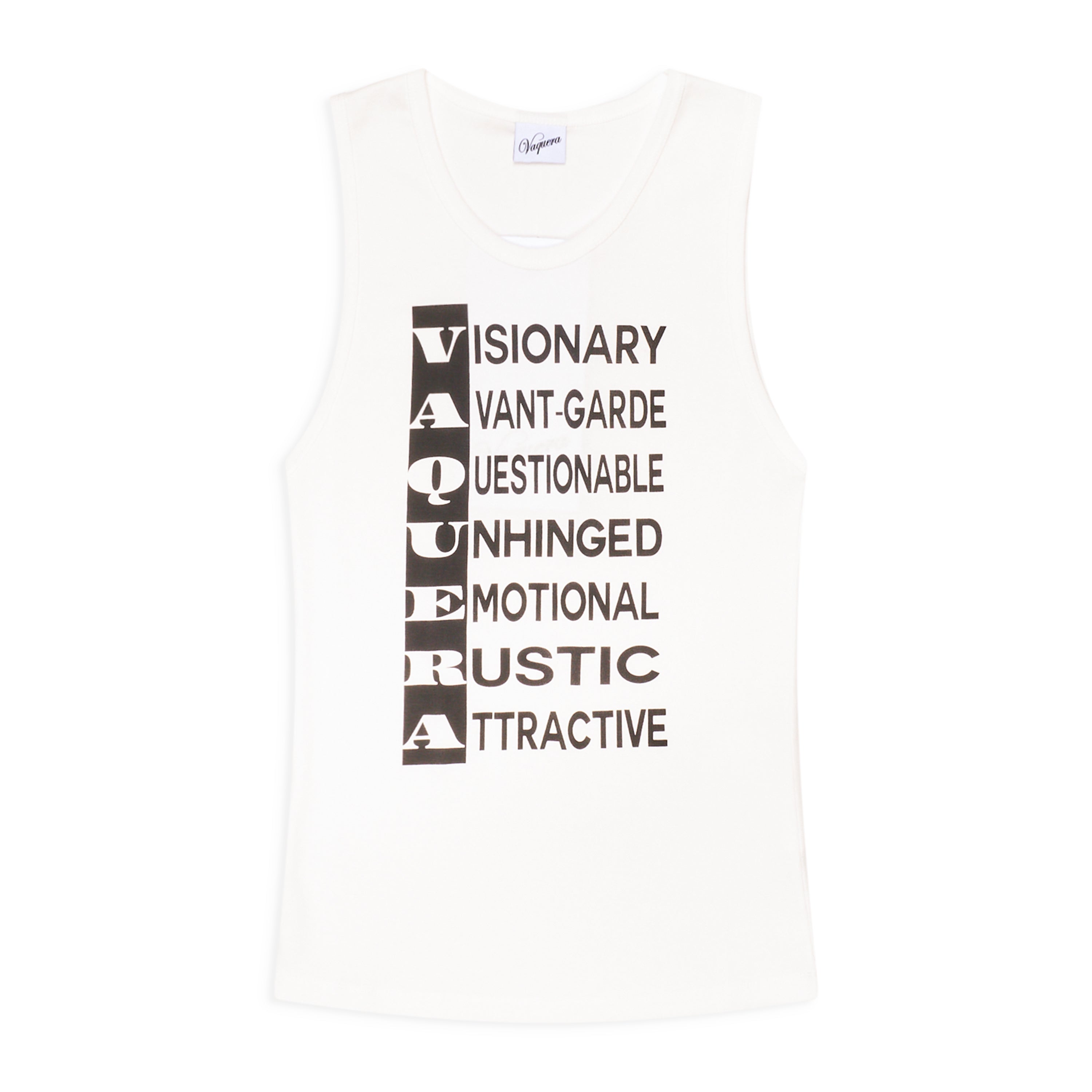 Vaquera Anagram Tank Top White