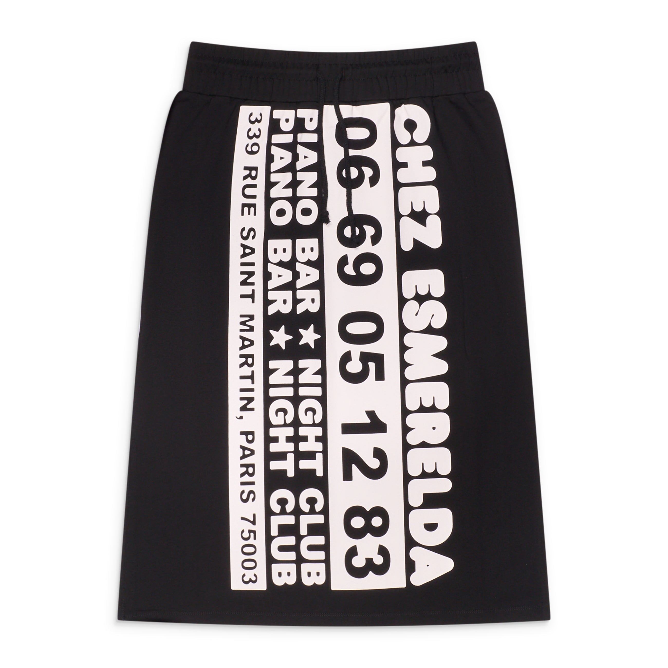 Vaquera Sweatshirt Skirt Black