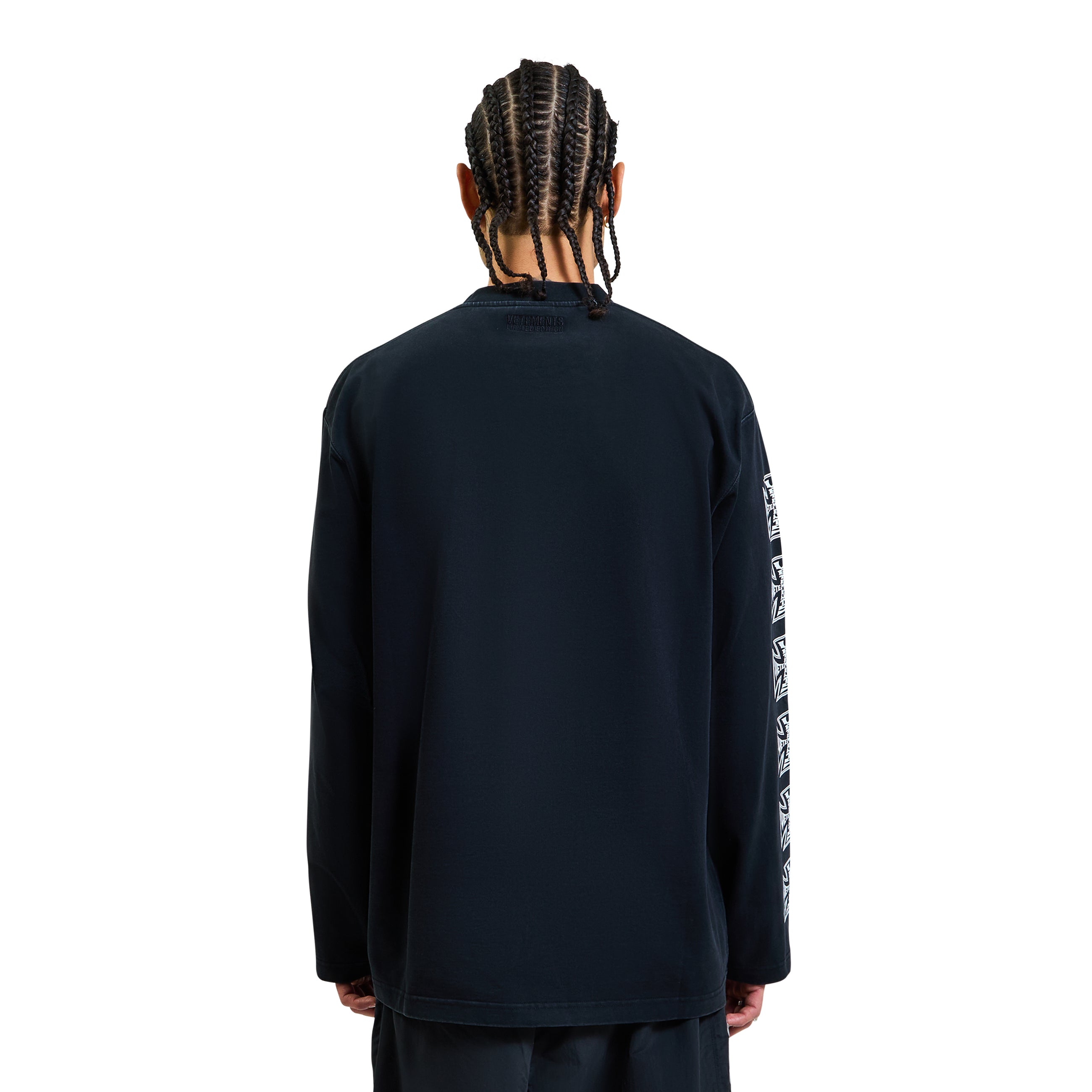 VETEMENTS Biker Cross Sleeves Longsleeve Black