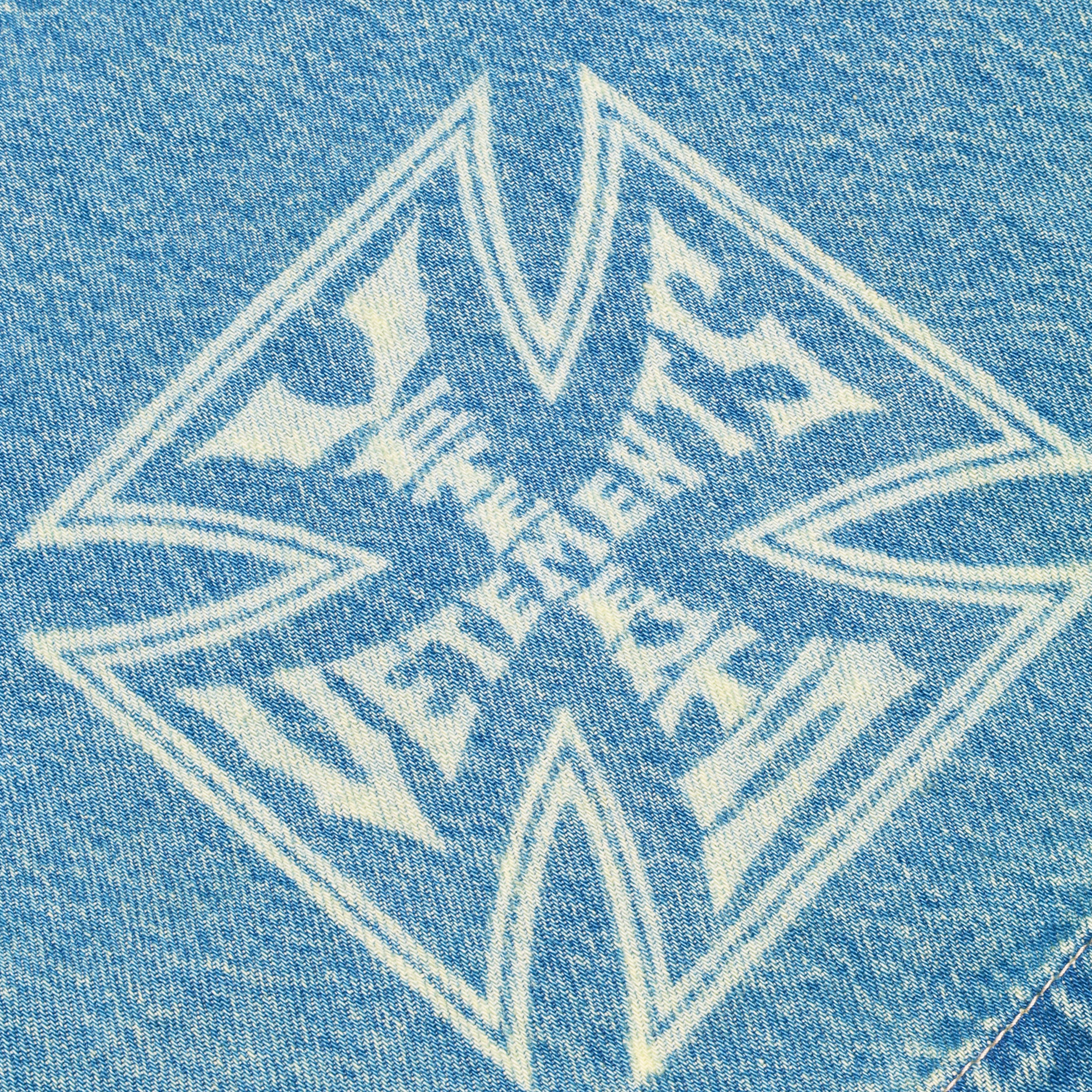 VETEMENTS Biker Cross Hip-Hop Denim Shorts Blue