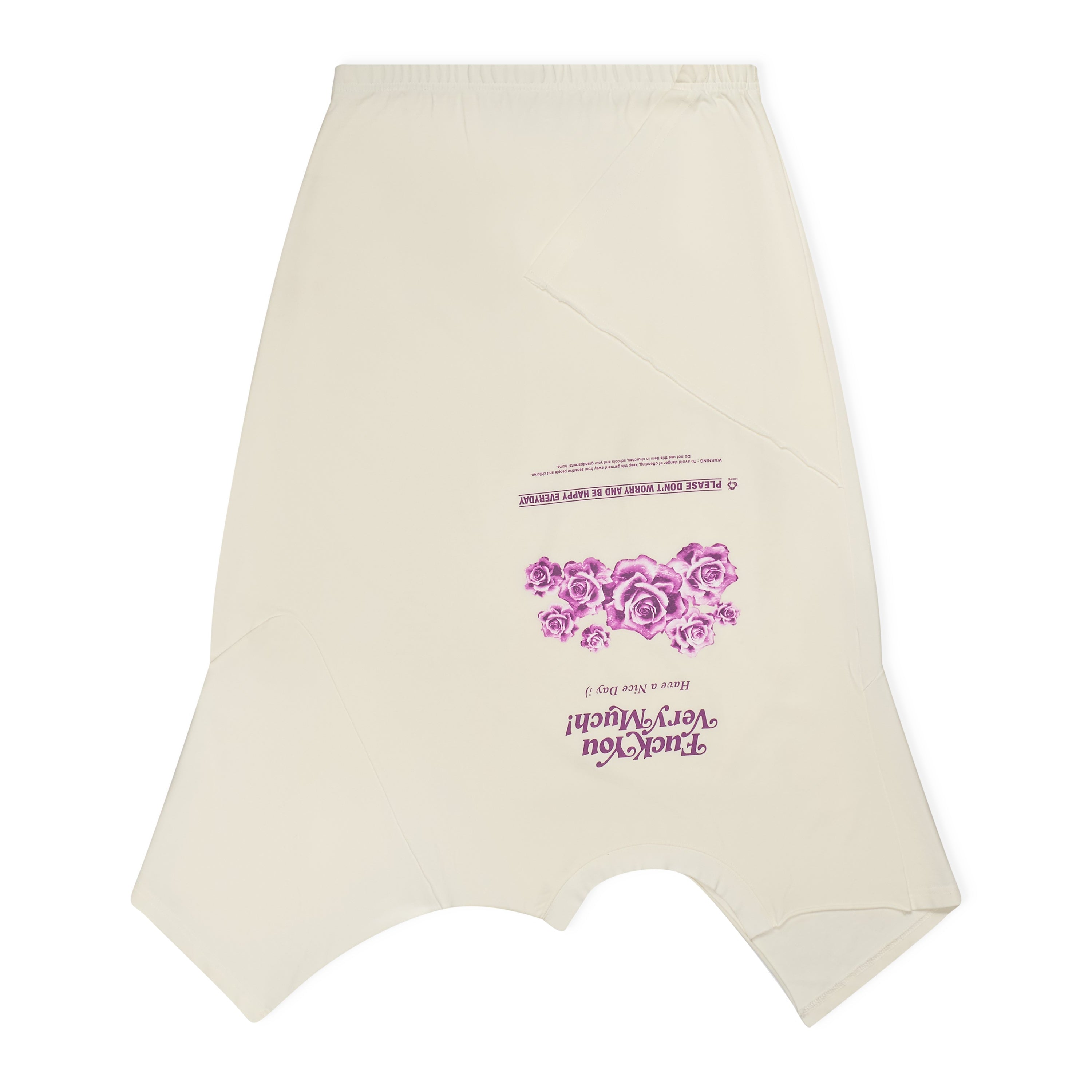 VETEMENTS 'Fuck You Very Much' Upside-Down Midi Skirt White