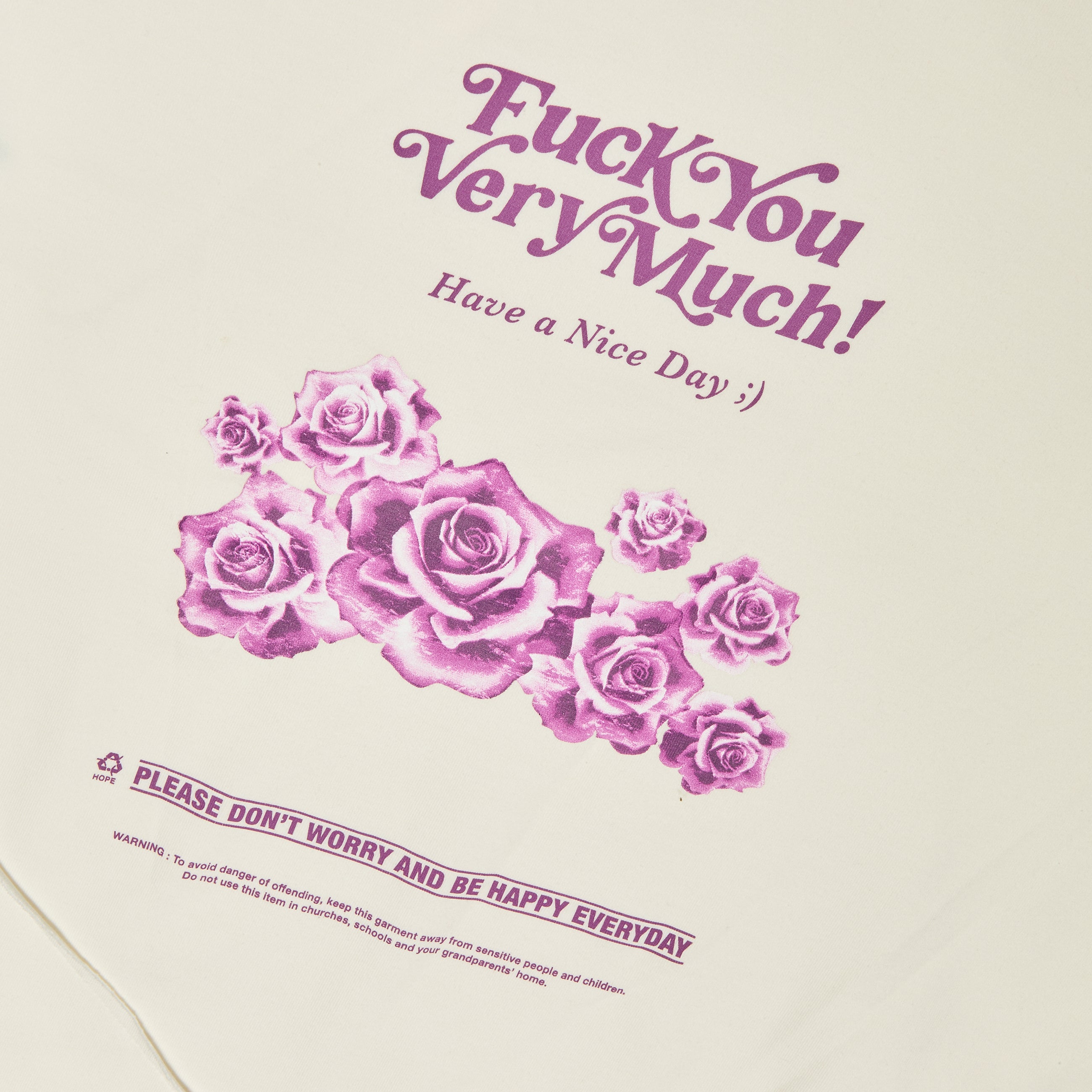 VETEMENTS 'Fuck You Very Much' Upside-Down Midi Skirt White