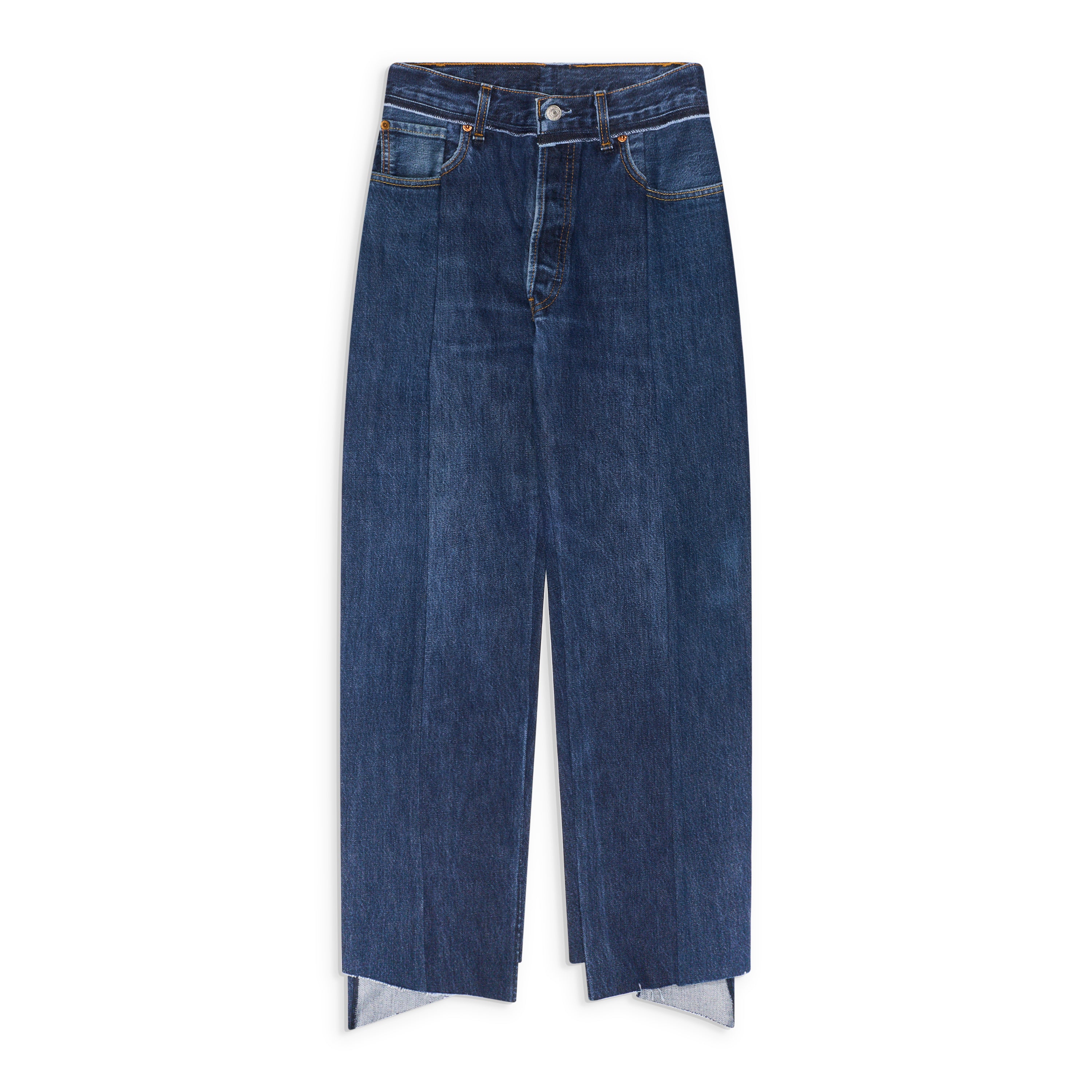 VETEMENTS Iconic Cut-Up Jeans Blue