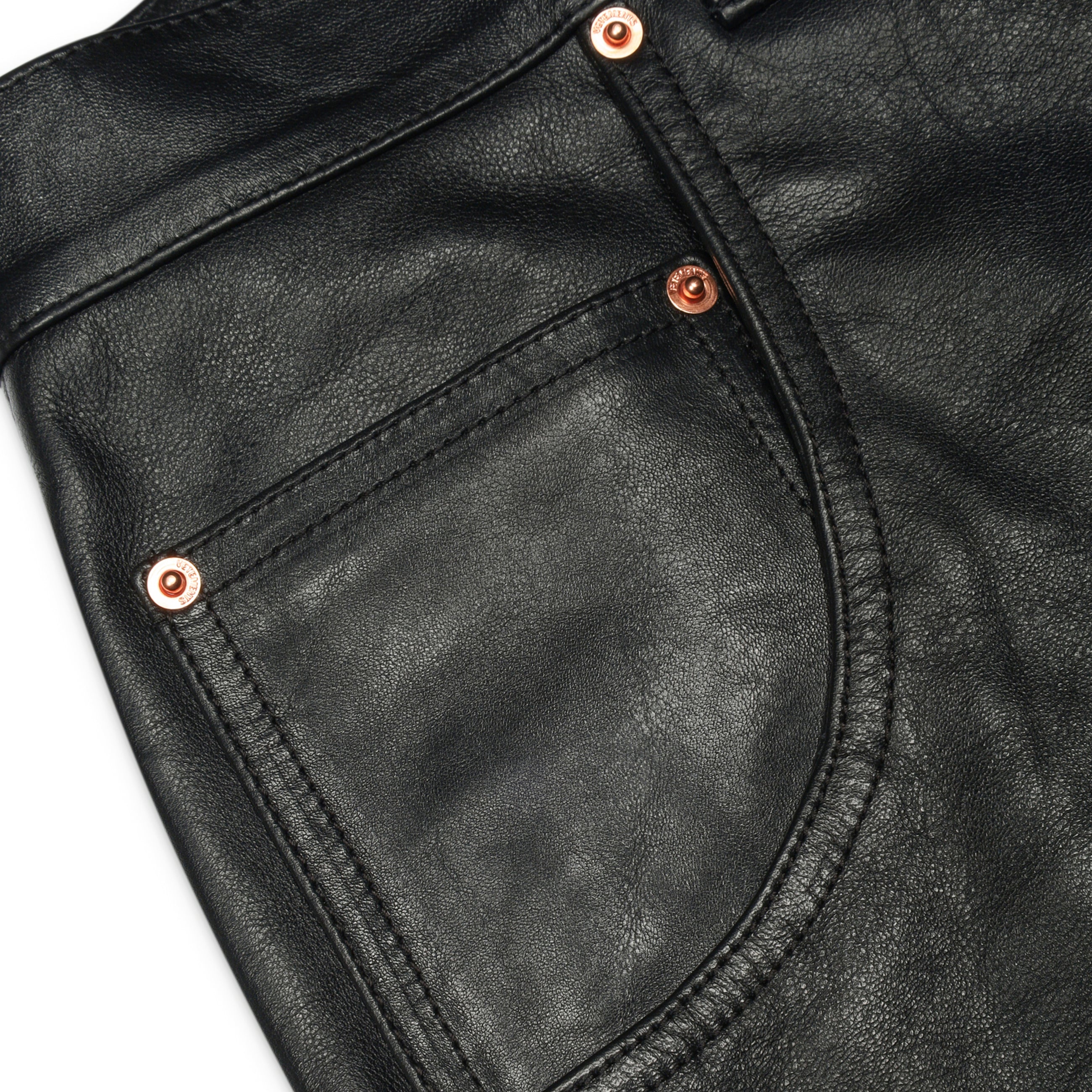 VETEMENTS Leather Hip-Hop Pants Black