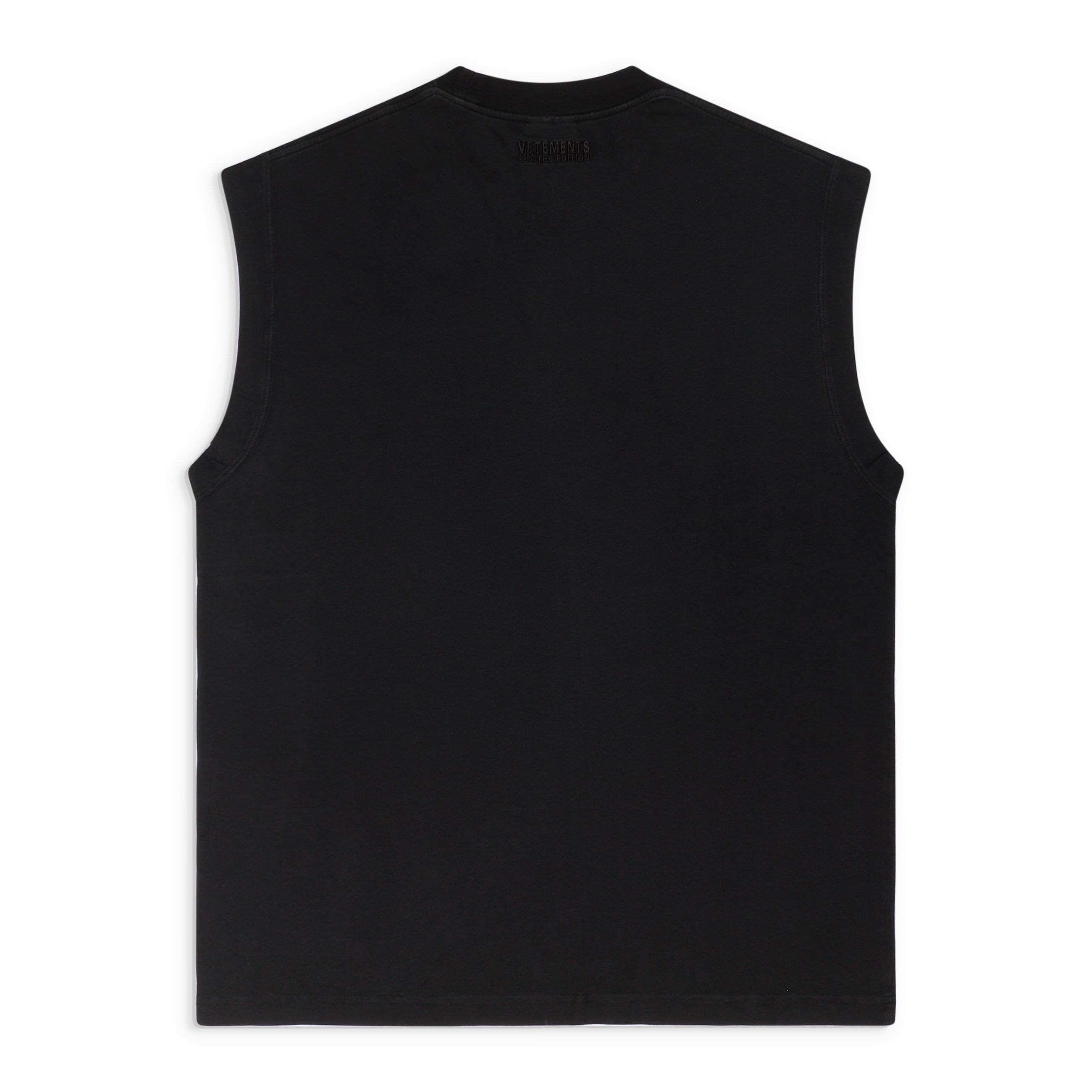 VETEMENTS Sin Sleeveless T-Shirt Black