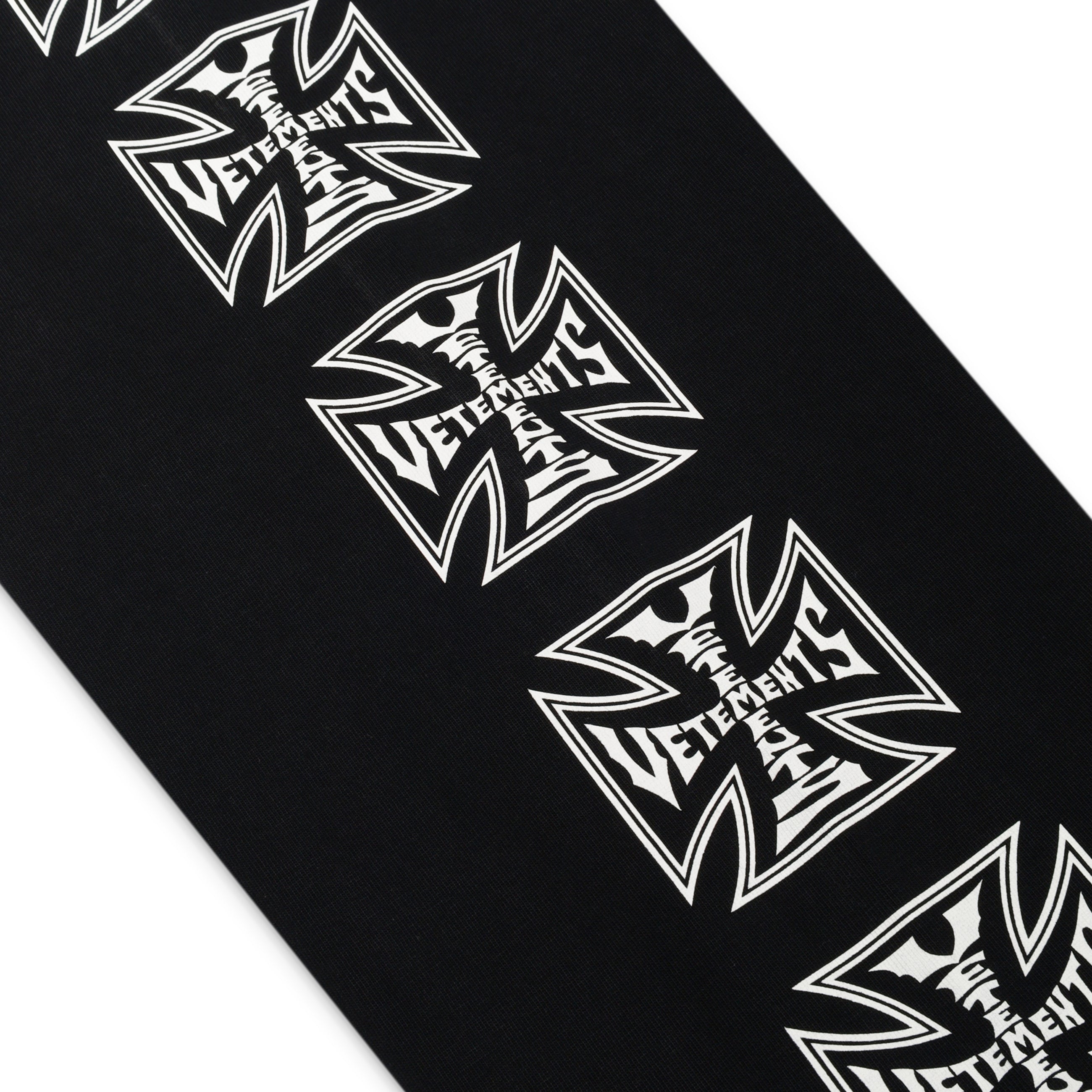 VETEMENTS Biker Cross Sleeves Longsleeve Black