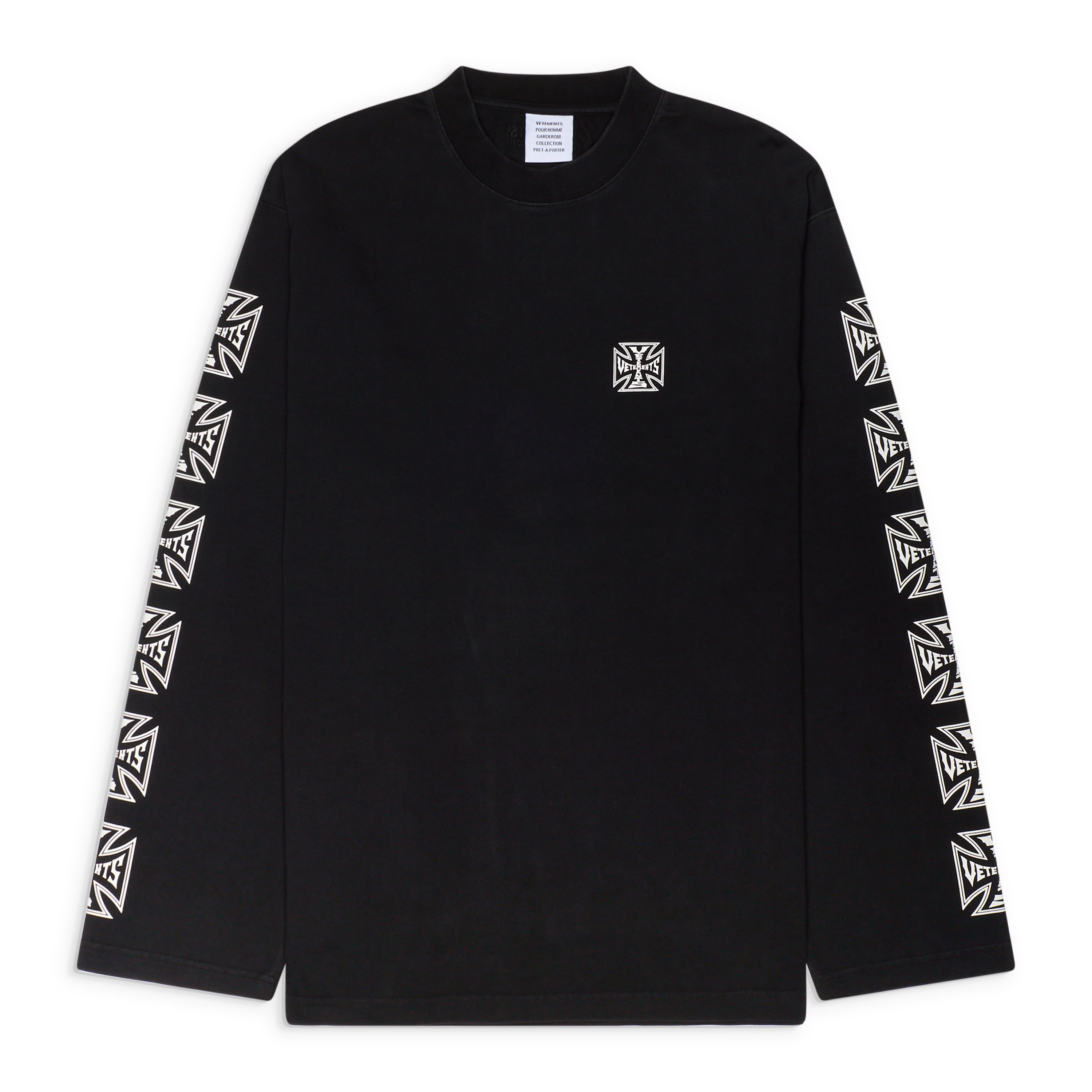 VETEMENTS Biker Cross Sleeves Longsleeve Black