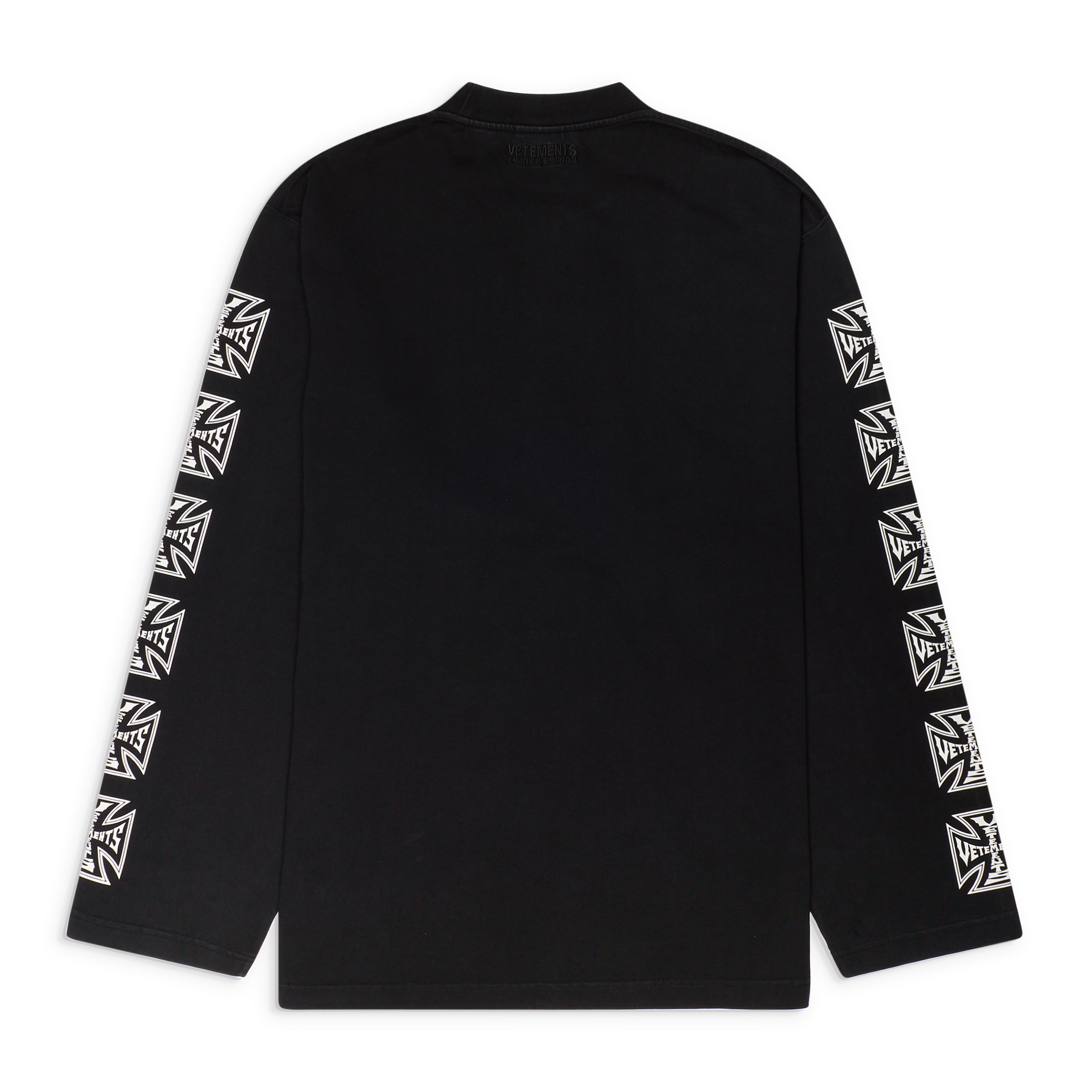 VETEMENTS Biker Cross Sleeves Longsleeve Black