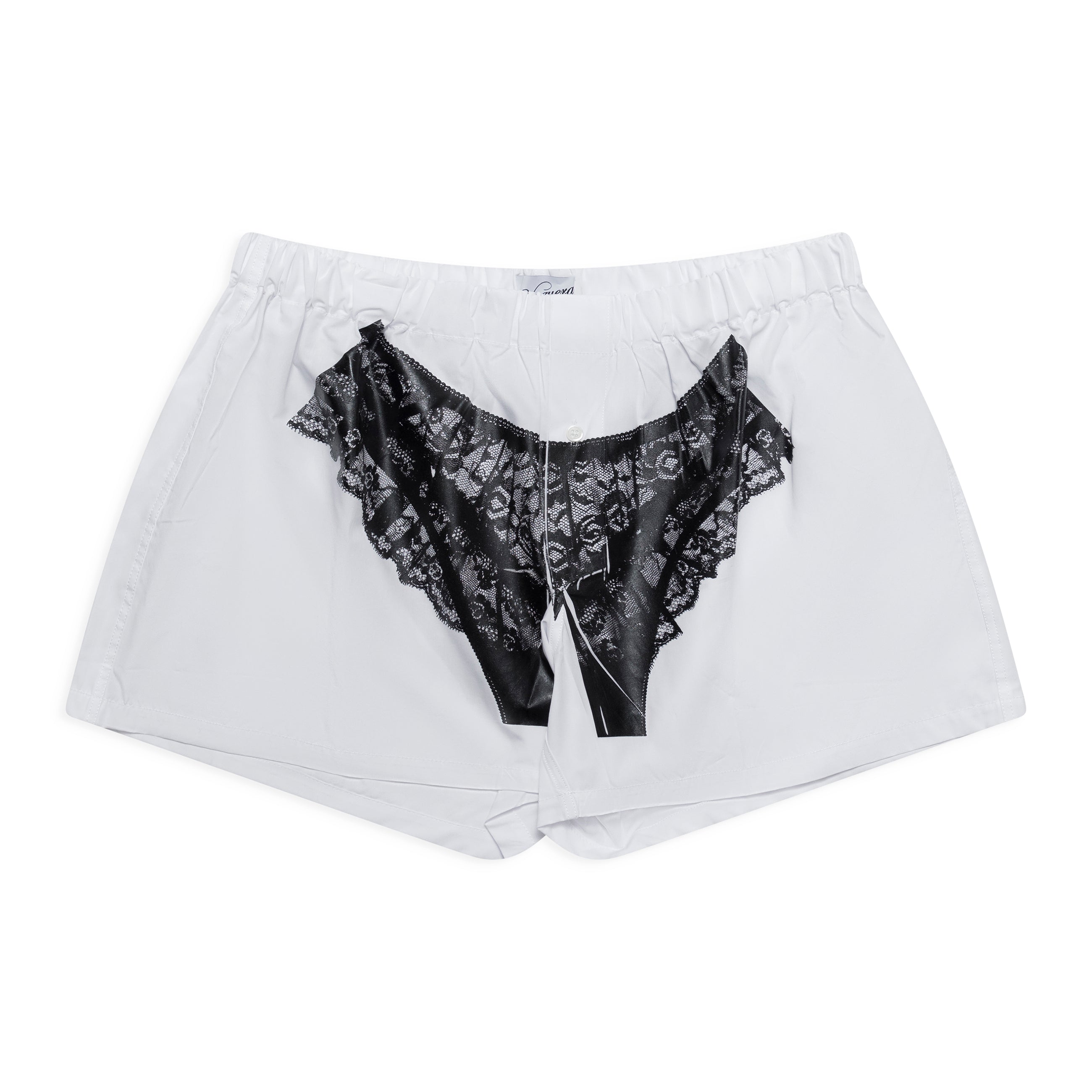 Vaquera Trompe LOeil Boxer Shorts White - front