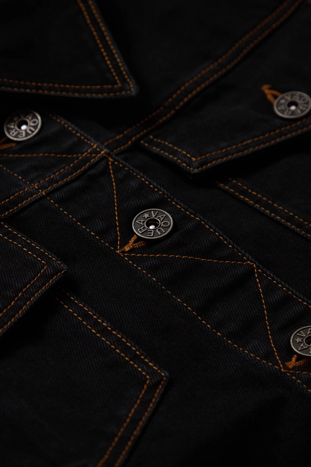 Vaquera Cropped Denim Jacket Black