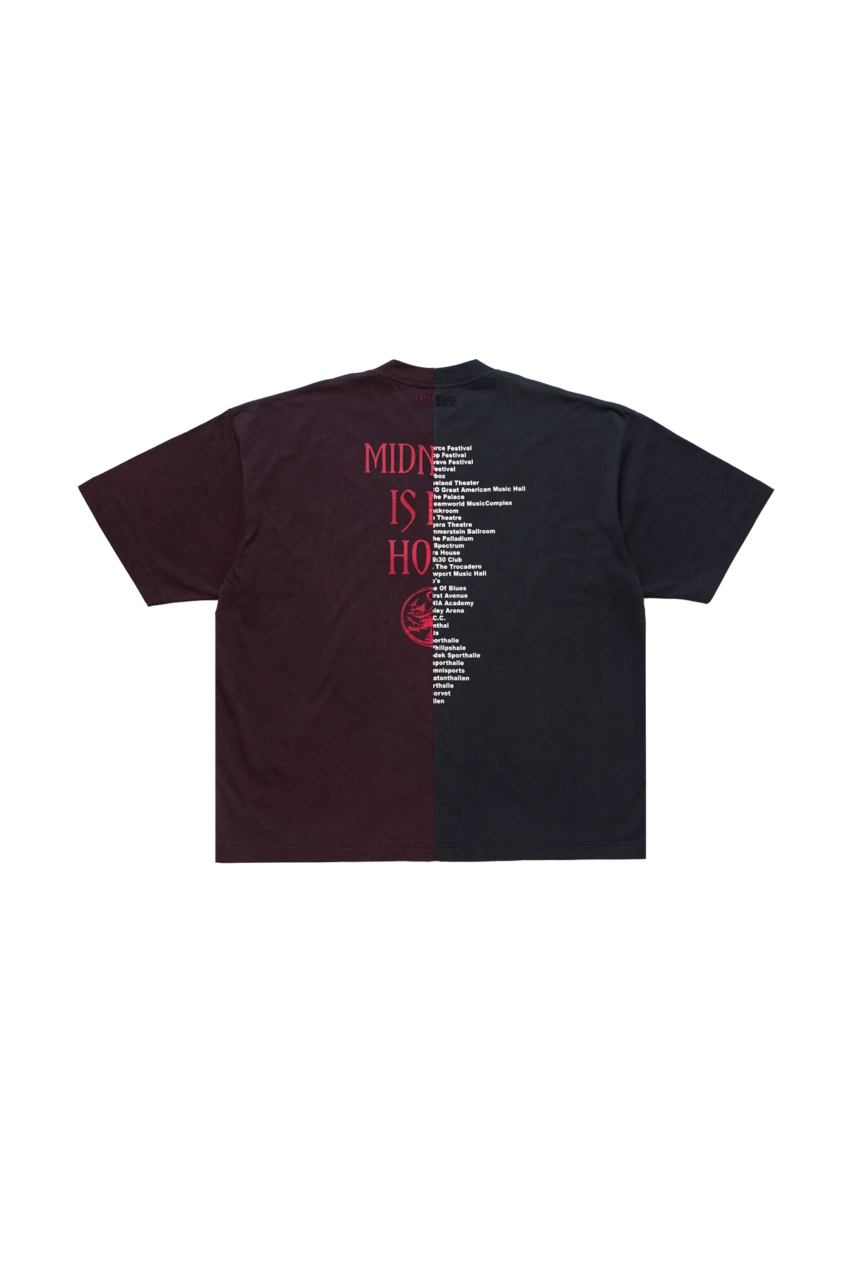 Vetements Cof Cut-Up Oversized T-Shirt Black/Red 1