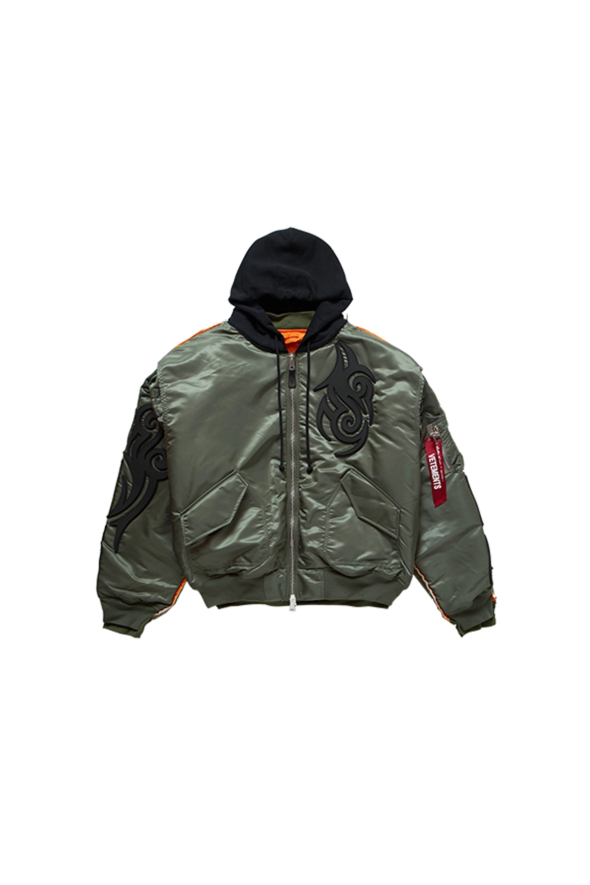 Vetements Tribal Reworked Bomber Jacket Green/Black