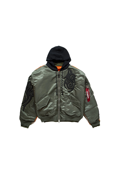 Vetements Tribal Reworked Bomber Jacket Green/Black – ESSXNYC