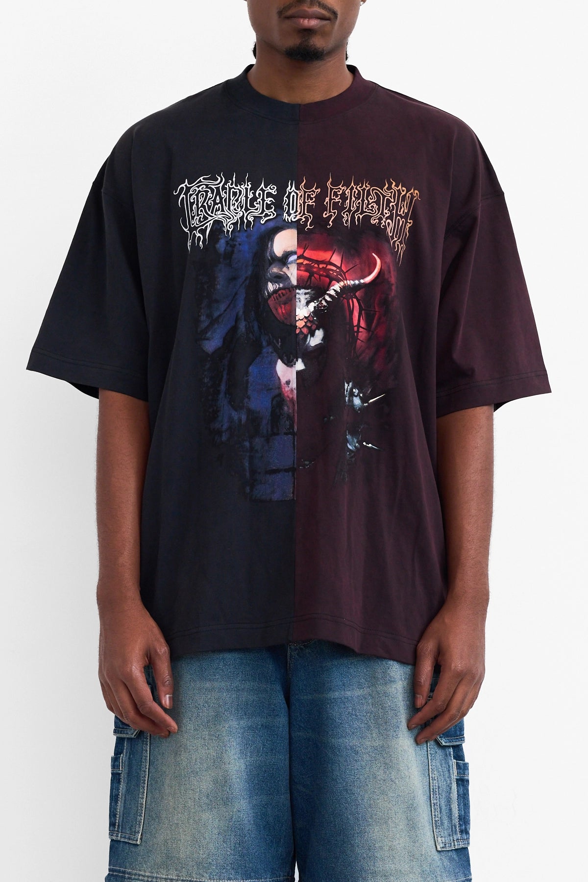 Vetements Cof Cut-Up Oversized T-Shirt Black/Red 1