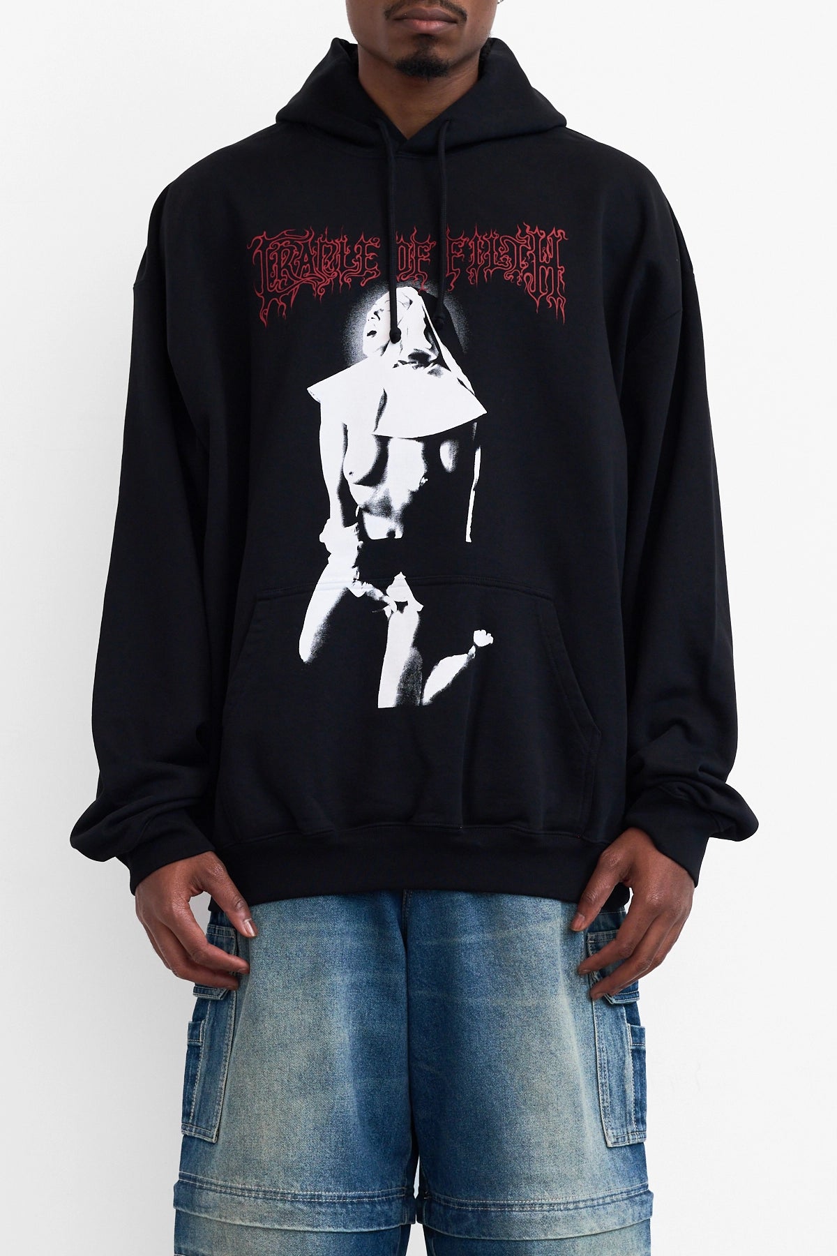 Vetements Cof Iconic Nun Oversized Hoodie Black – ESSXNYC