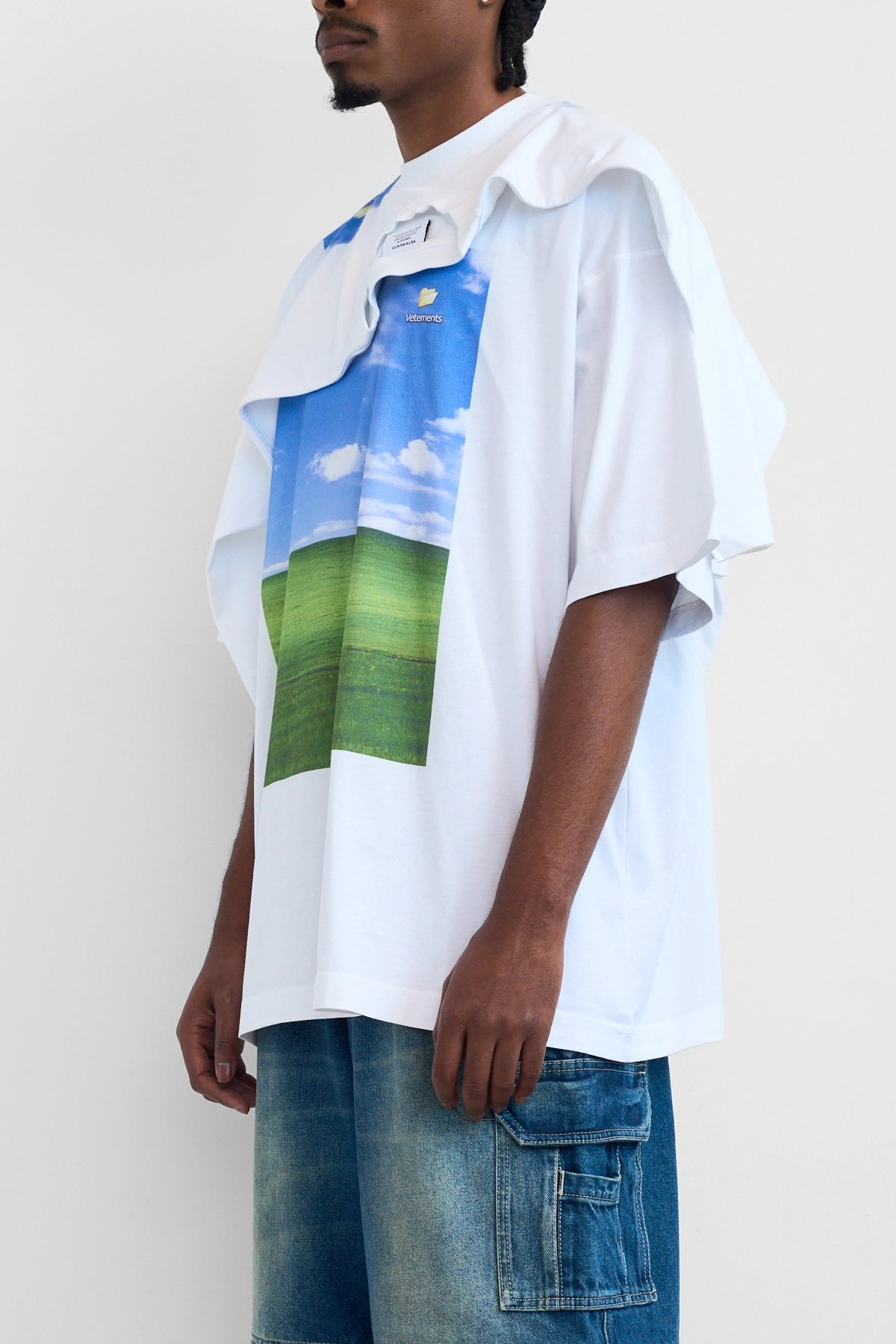 Vetements Desktop Double Layered T-Shirt White 5