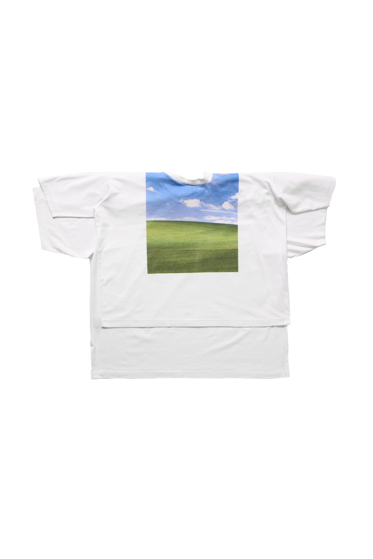 Vetements Desktop Double Layered T-Shirt White 1