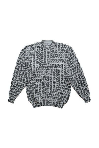 Vetements Gothic Monogram Sweater – ESSXNYC