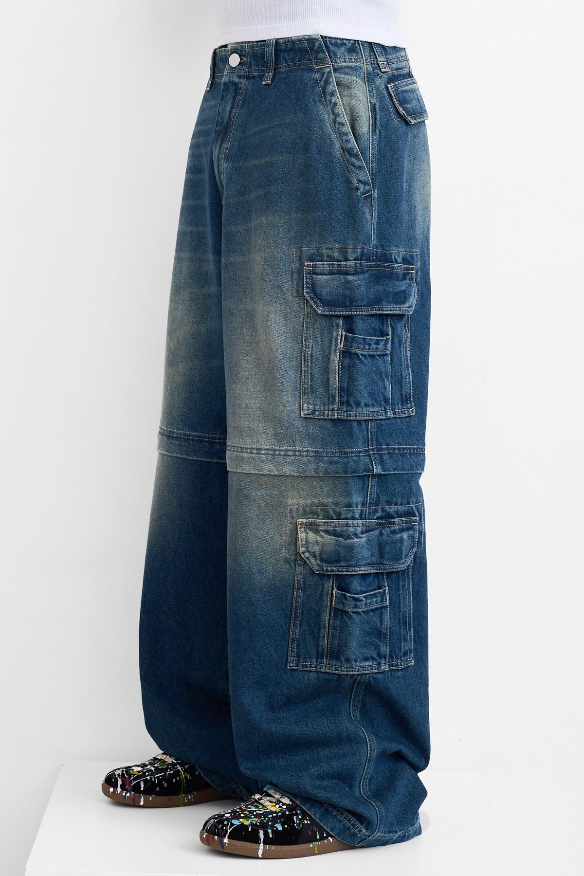 Vetements Hip-Hop Cargo Jeans Vintage Navy 4