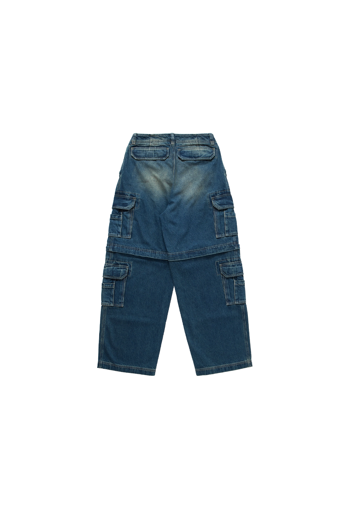 Vetements Hip-Hop Cargo Jeans Vintage Navy 2